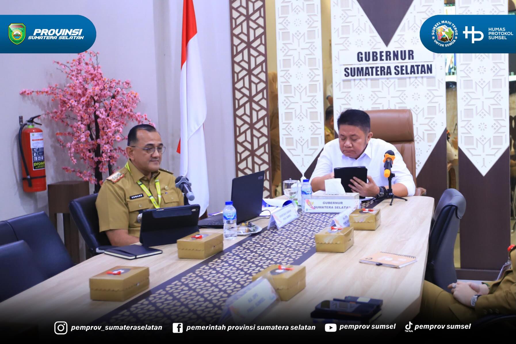 Palembang – Gubernur Sumatera Selatan, Dr. H. Herman Deru, menghadiri secara virtual kegiatan Penjelasan Penilaian Sikap Perilaku dan Strategi Pengembangan Diri bagi Mentor pada Pelatihan Kepemimpinan Nasional (PKN) Tingkat I Angkatan LXVII. Kegia...