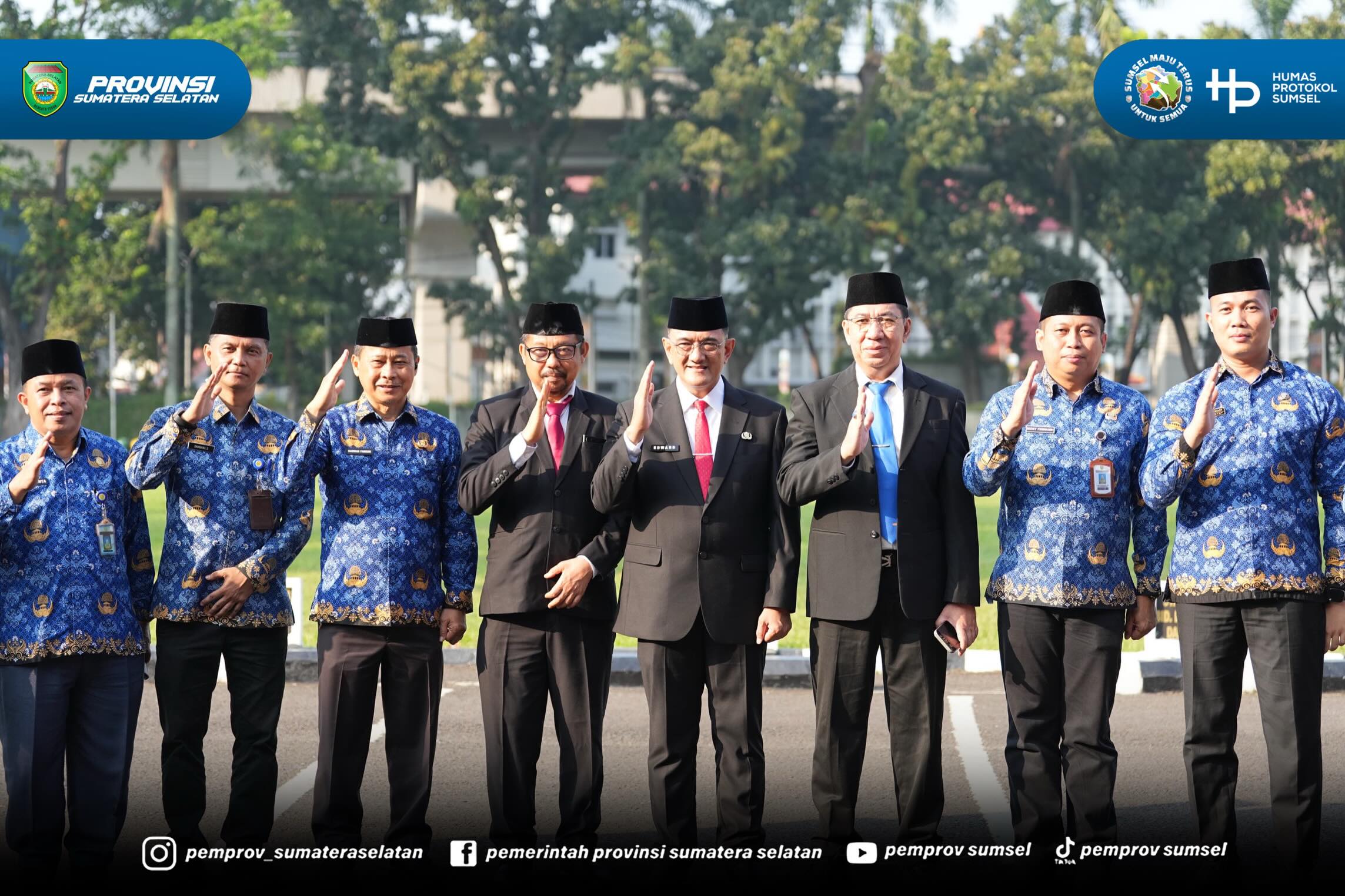 Palembang – Sekretaris Daerah (Sekda) Provinsi Sumatera Selatan, Dr. Drs. H. Edward Candra,.M.H bertindak sebagai Inspektur Upacara pada peringatan Hari Lahir Pancasila Tahun 2026 yang digelar di halaman Kantor Gubernur Sumsel, Selasa (2/6/2026).