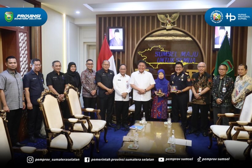 Palembang - Gubernur Sumatera Selatan Herman Deru menerima audiensi Kepala Kanwil Ditjen Pajak Sumsel Babel sekaligus Kepala Perwakilan Kemenkeu Sumsel Retno Sri Sulistyani beserta di Ruang Tamu Gubernur, Kamis (04/06/26).