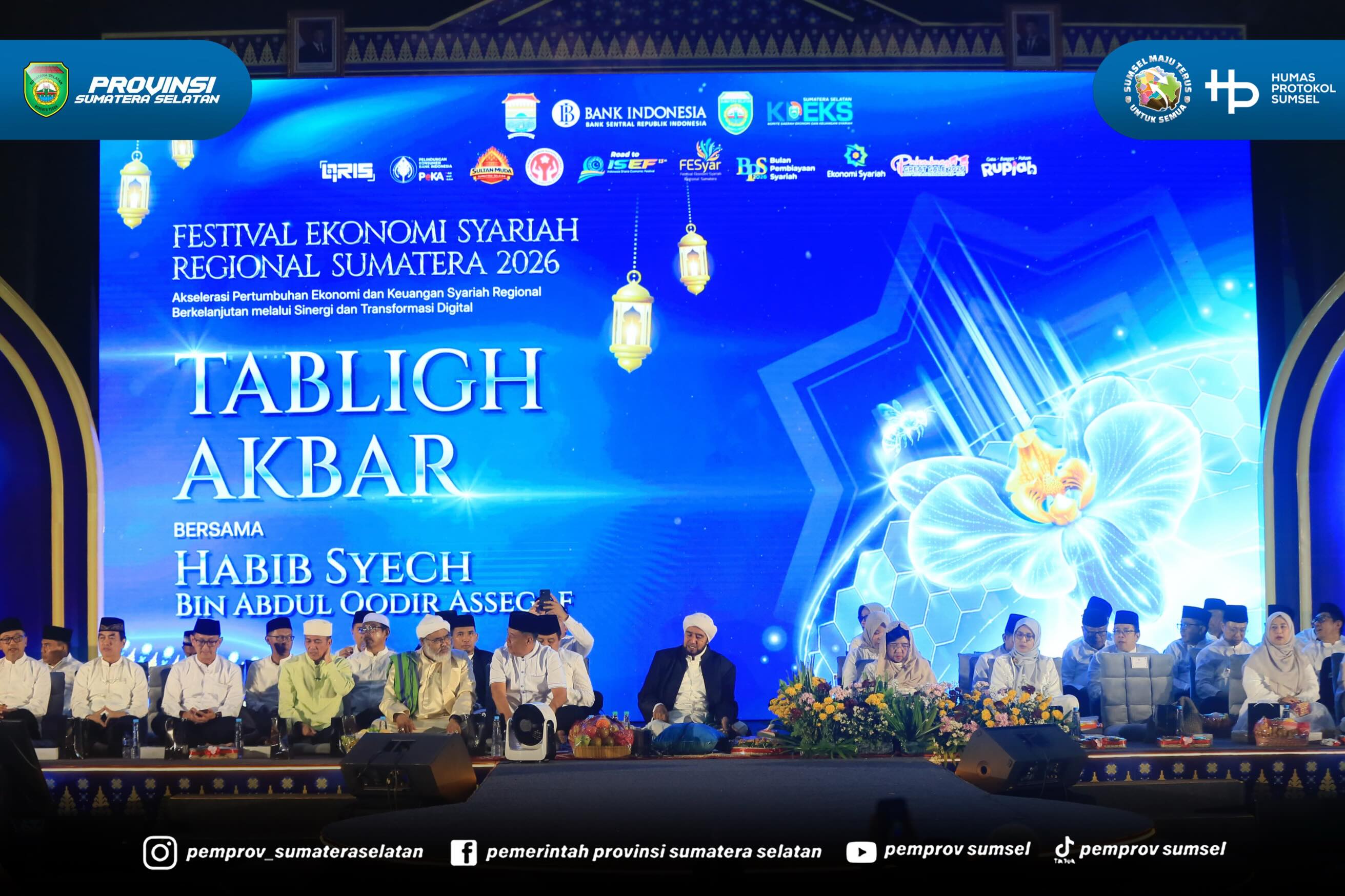 PALEMBANG – Wakil Gubernur Sumatera Selatan (Sumsel) H. Cik Ujang mengapresiasi Bank Indonesia atas penyelenggaraan Tabligh Akbar dalam rangka Festival Ekonomi Syariah (FESyar) Regional Sumatera 2026 yang berlangsung di Palembang Sport and Convent...