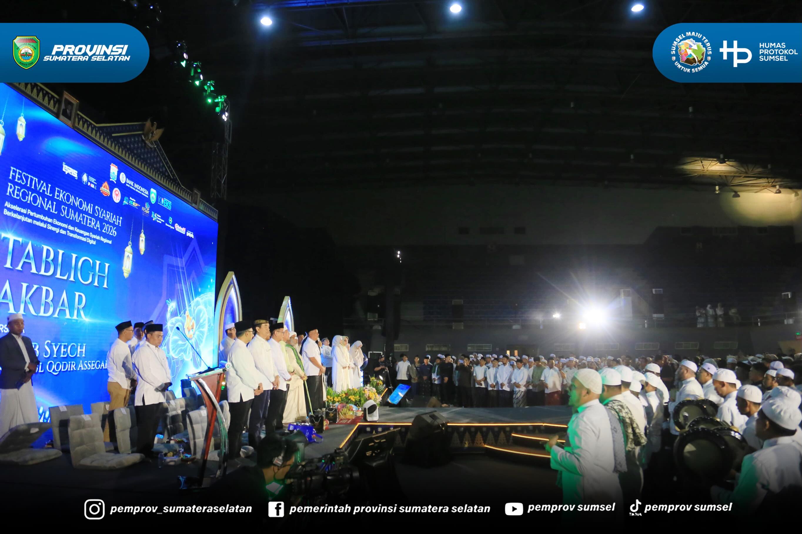 PALEMBANG – Wakil Gubernur Sumatera Selatan (Sumsel) H. Cik Ujang mengapresiasi Bank Indonesia atas penyelenggaraan Tabligh Akbar dalam rangka Festival Ekonomi Syariah (FESyar) Regional Sumatera 2026 yang berlangsung di Palembang Sport and Convent...