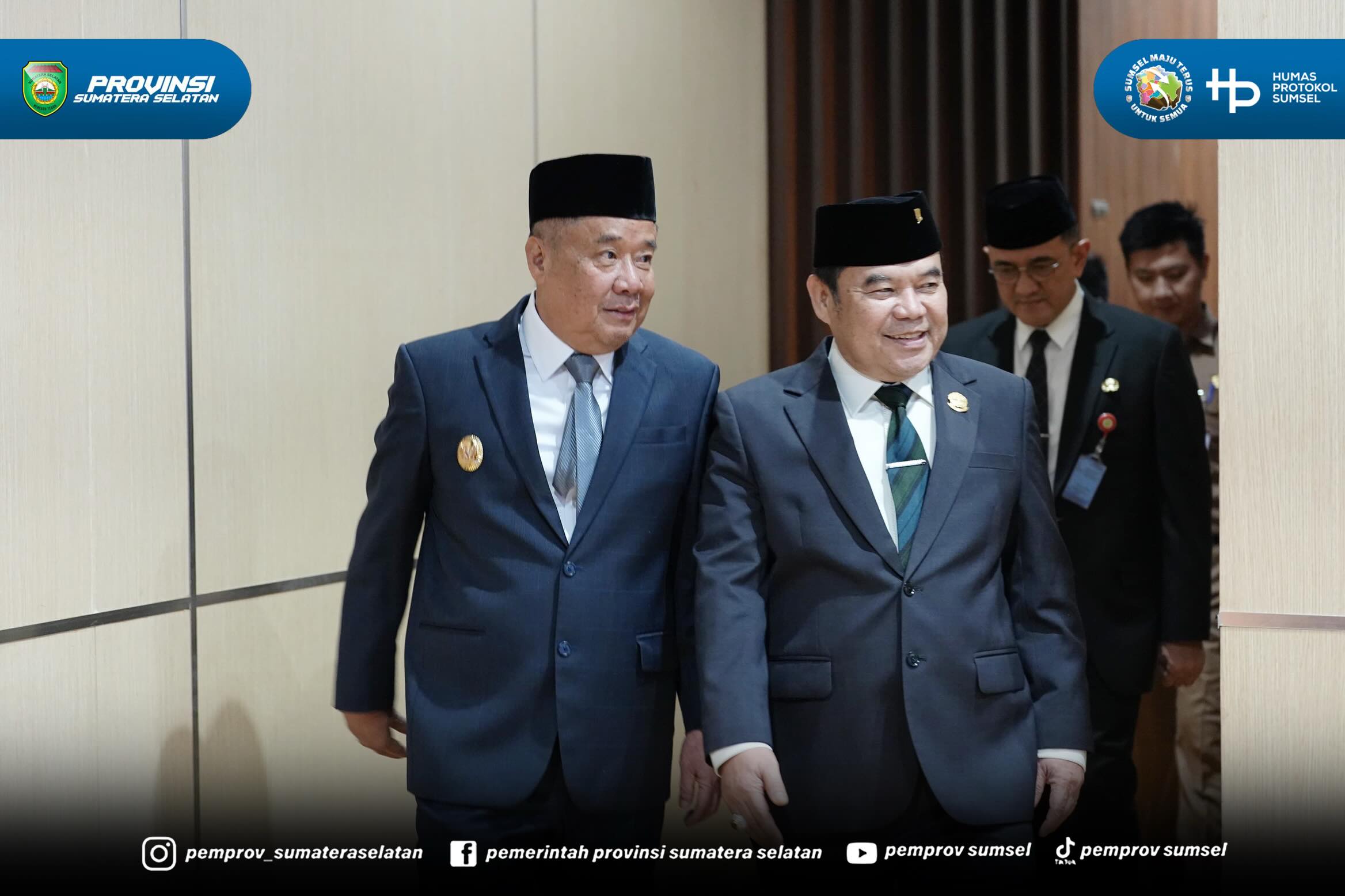 PALEMBANG — Wakil Gubernur Sumatera Selatan (Sumsel) H. Cik Ujang menghadiri Rapat Paripurna ke-35 DPRD Provinsi Sumatera Selatan yang berlangsung di Gedung DPRD Sumsel, Senin (8/6/2026).