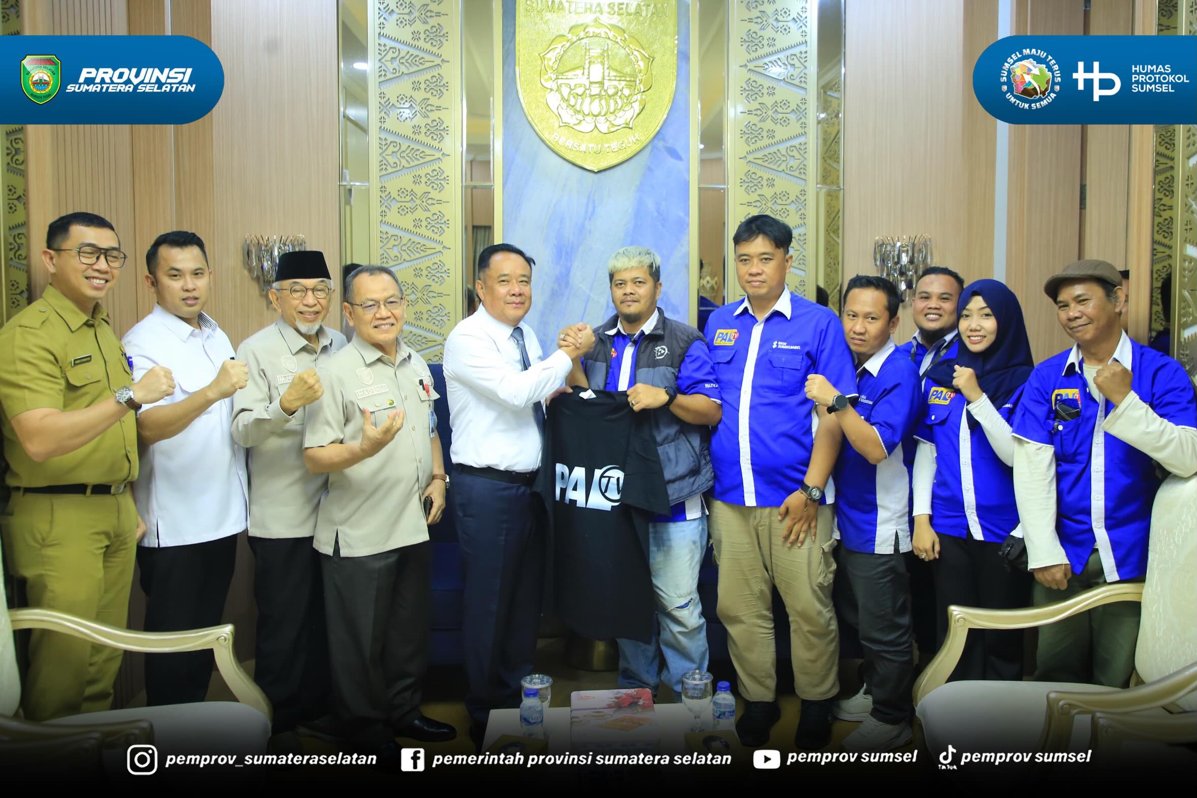 Palembang – Wakil Gubernur Sumatera Selatan (Sumsel) H. Cik Ujang menerima audiensi General Manager PalTV, Sri Pebriandi, beserta jajaran dalam rangka silaturahmi sekaligus membahas peluang kerja sama antara PalTV dan Pemerintah Provinsi Sumatera...