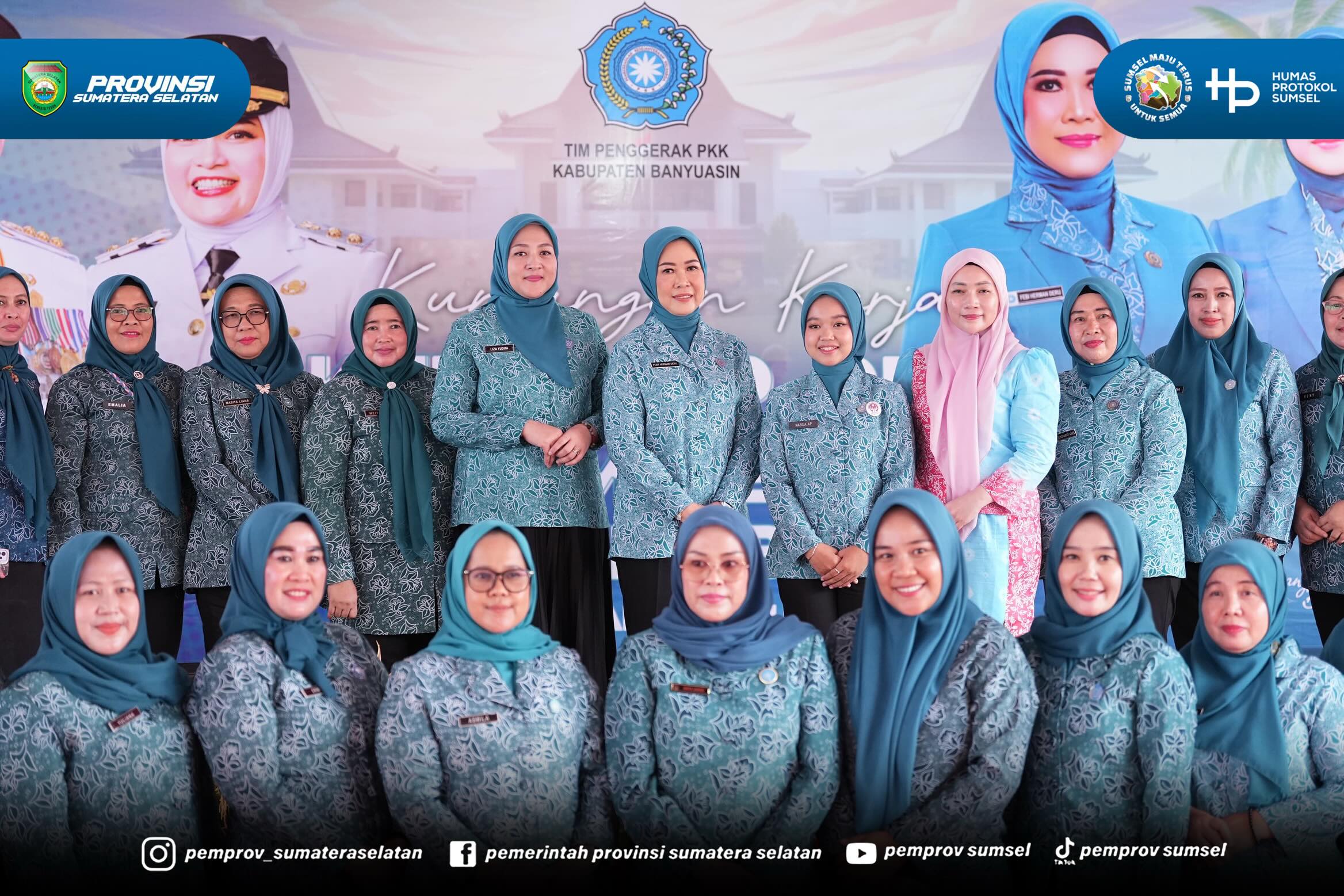 Banyuasin - Ketua TP PKK Sumsel Feby Deru melakukan kunjungan kerja ke Kabupaten Banyuasin, Rabu (09/06/2026). Kunker ini difokuskan untuk monitoring dan evaluasi pelaksanaan 10 Program Pokok PKK di TP PKK Banyuasin.