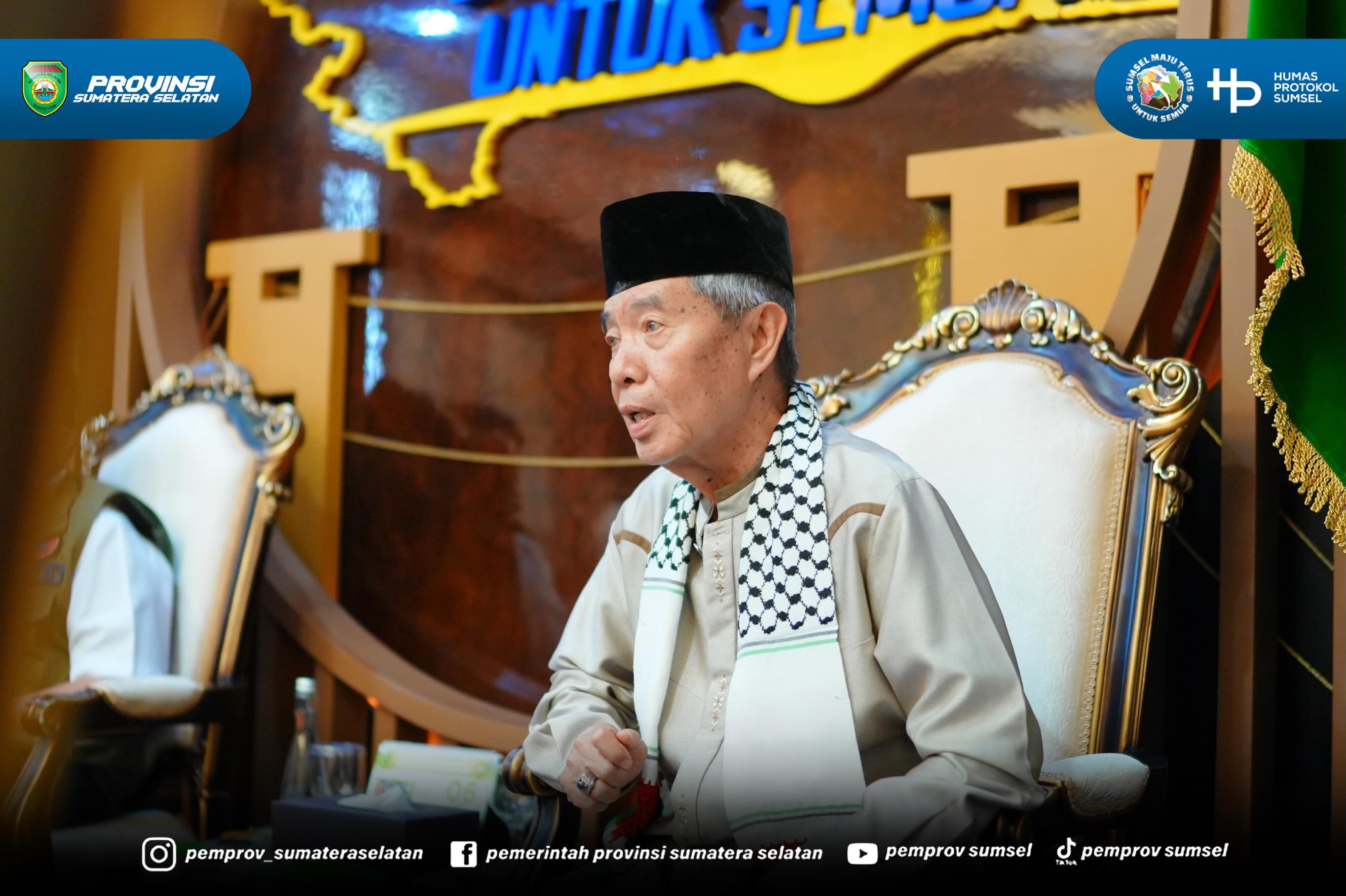 Palembang - Gubernur Sumatera Selatan, Dr. H. Herman Deru menerima audiensi jajaran Majelis Ulama Indonesia (MUI) Sumatera Selatan di Ruang Tamu Gubernur Sumsel. Kamis (11/6/2026). Pertemuan itu bertujuan untuk membahas persiapan Musyawarah Daerah...