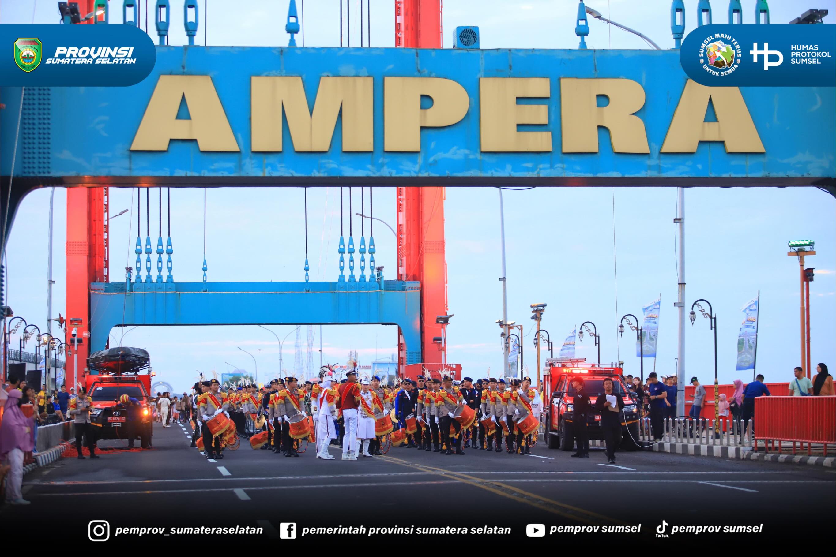 PALEMBANG – Gubernur Sumatera Selatan H. Herman Deru secara resmi melaunching Car Free Day (CFD) di kawasan Jembatan Ampera, Minggu (14/6/2026).