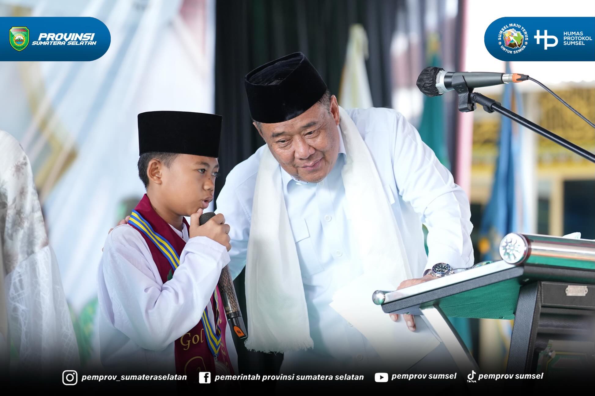 Muara Enim - Wakil Gubernur Sumsel H. Cik Ujang menghadiri Haflah Akhir Sanah dan Wisuda Angkatan IV Pondok Pesantren Al Ittifaqiah Indralaya Kampus Lecah Kacamatan Lubai Ulu Kabupaten Muara Enim. Senin (15/06/2026).