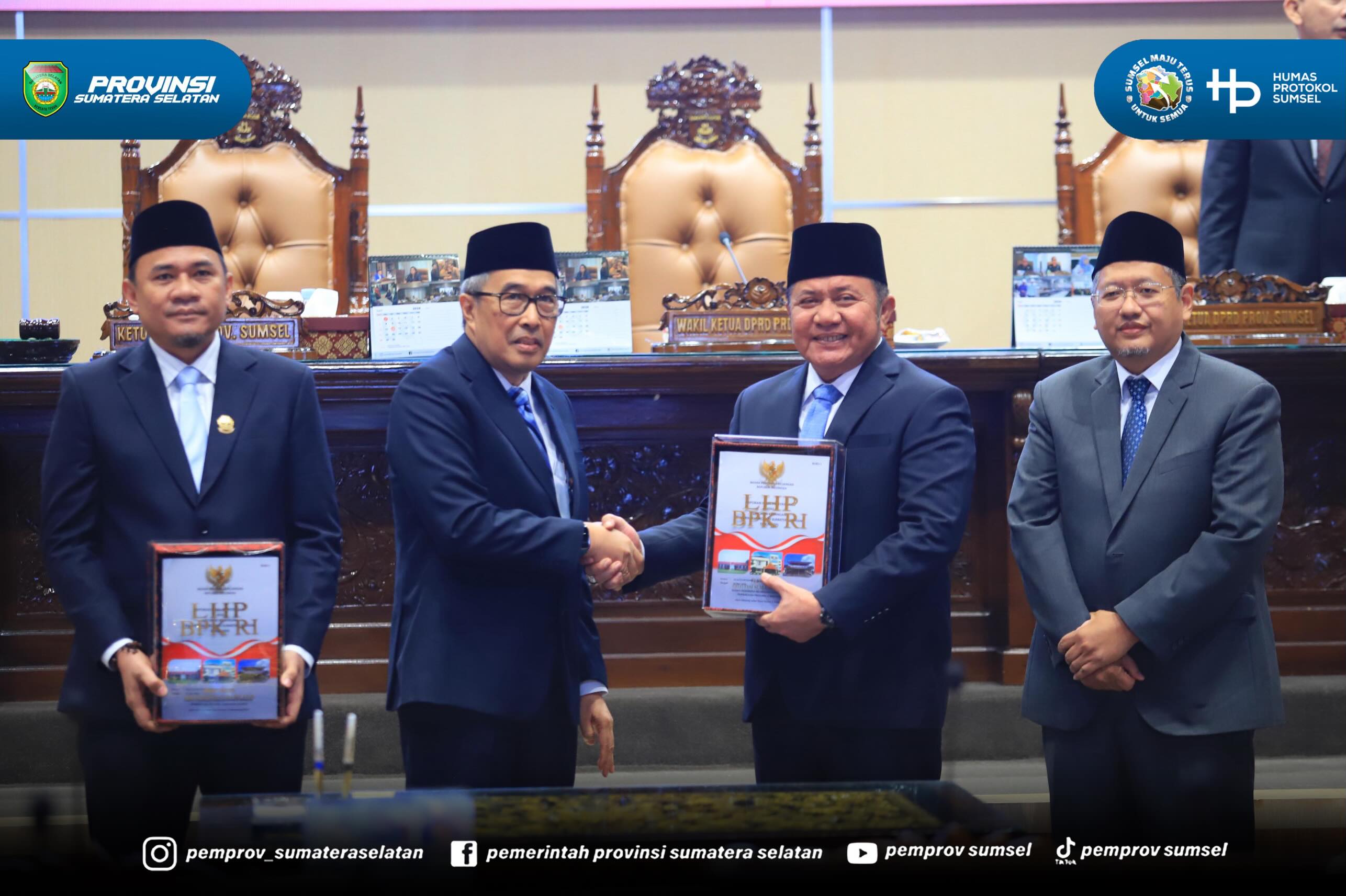 Palembang - Di bawah kepemimpinan Gubernur Sumsel Dr. H. Herman Deru, Provinsi Sumsel kembali mengukir prestasi gemilang di bidang tata kelola keuangan. Untuk ke-12 kalinya secara berturut-turut Provinsi Sumsel mendapatkan predikat Opini Wajar Tan...