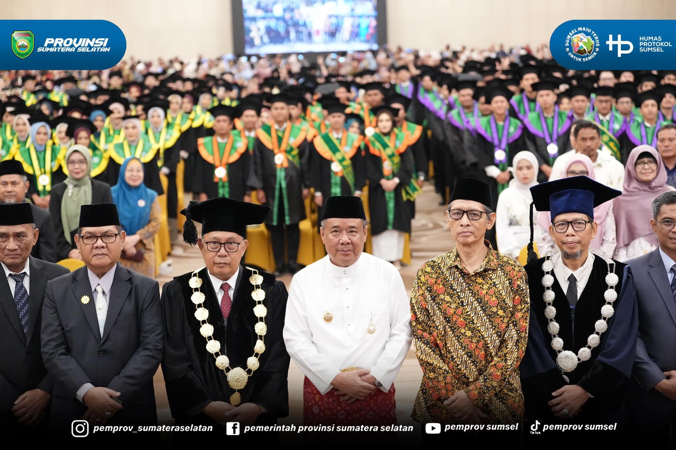 PALEMBANG – Wakil Gubernur Sumatera Selatan (Wagub Sumsel) H. Cik Ujang menghadiri Wisuda ke-80 sekaligus Milad ke-47 Universitas Muhammadiyah Palembang (UMP) yang digelar di Hotel Wyndham Palembang, Rabu (17/6/2026).