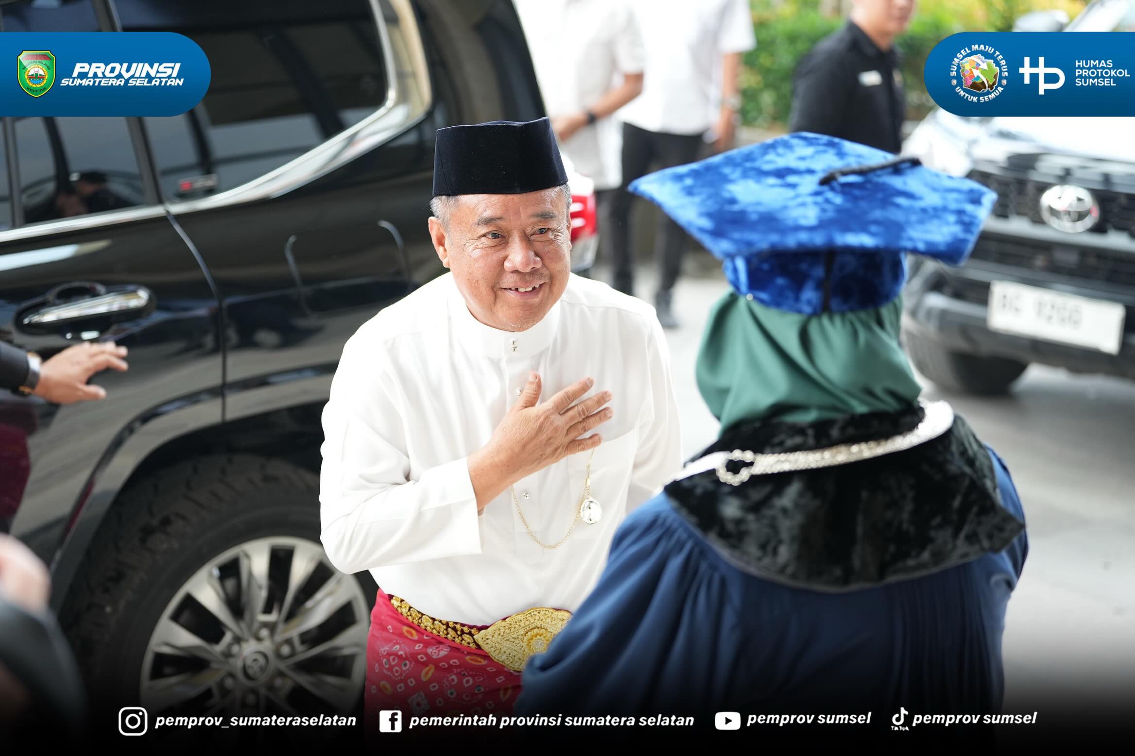 PALEMBANG – Wakil Gubernur Sumatera Selatan (Wagub Sumsel) H. Cik Ujang menghadiri Wisuda ke-80 sekaligus Milad ke-47 Universitas Muhammadiyah Palembang (UMP) yang digelar di Hotel Wyndham Palembang, Rabu (17/6/2026).