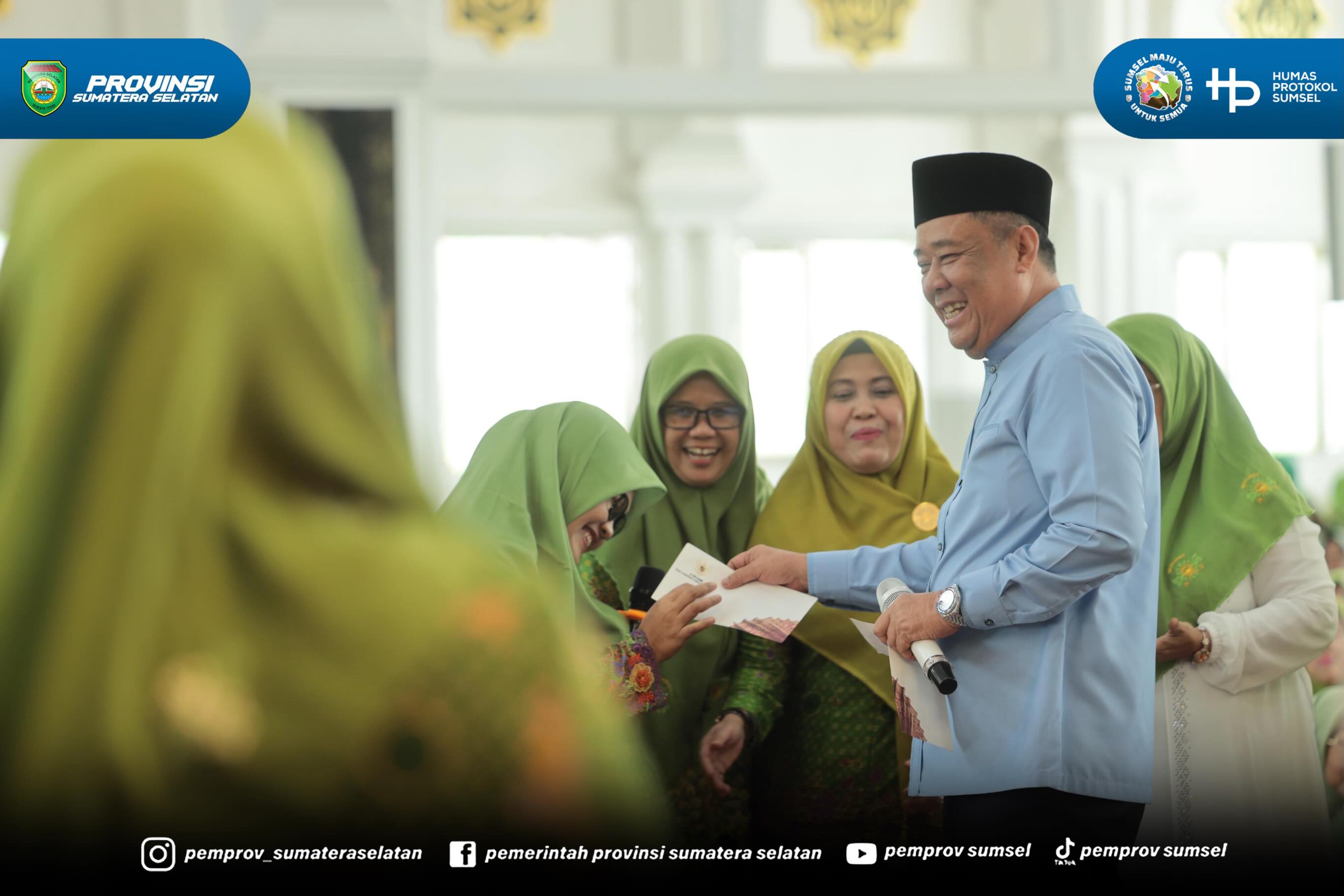 Palembang – Wakil Gubernur Sumatera Selatan (Sumsel) H. Cik Ujang menghadiri Gebyar Muharam 1448 Hijriah dan Hari Lahir (Harlah) Muslimat Nahdlatul Ulama (NU) ke-80 yang digelar di Masjid Al-Anshor Palembang, Rabu (17/6/2026).