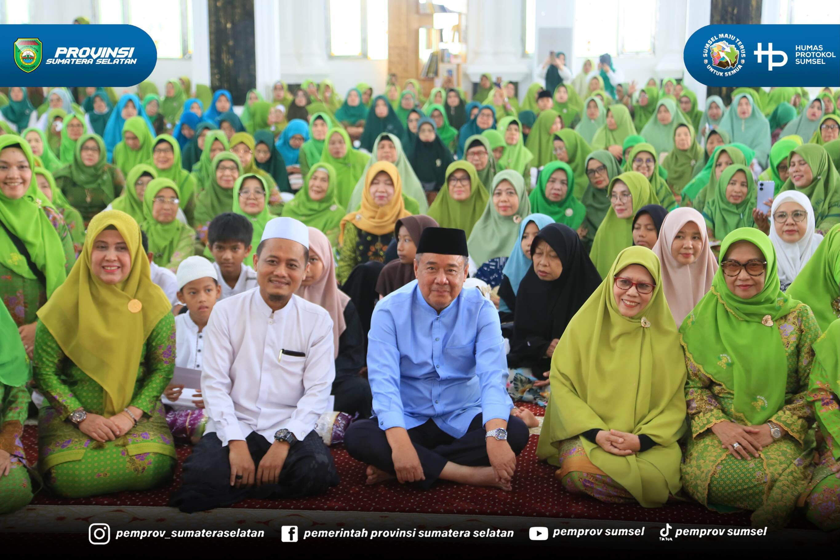 Palembang – Wakil Gubernur Sumatera Selatan (Sumsel) H. Cik Ujang menghadiri Gebyar Muharam 1448 Hijriah dan Hari Lahir (Harlah) Muslimat Nahdlatul Ulama (NU) ke-80 yang digelar di Masjid Al-Anshor Palembang, Rabu (17/6/2026).