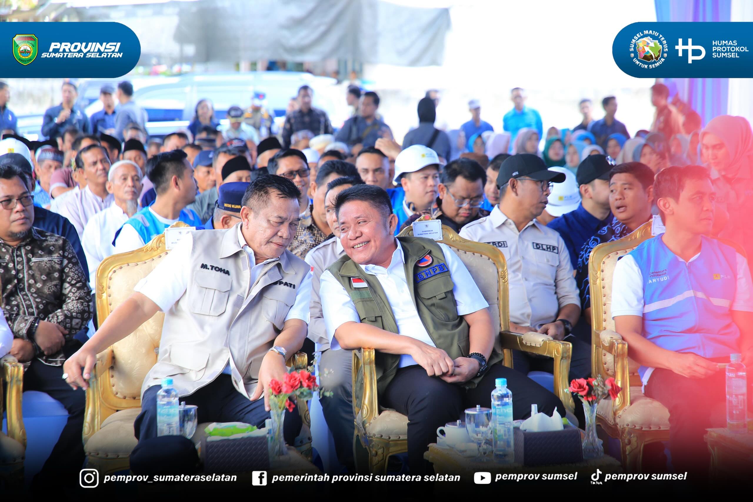 Musi Banyuasin – Gubernur Sumatera Selatan (Sumsel) Dr. H. Herman Deru meresmikan peralihan pelanggan PT Muba Electric Power (MEP) ke PT PLN (Persero) di Desa Air Putih Ulu, Kecamatan Plakat Tinggi, Kabupaten Musi Banyuasin (Muba), Jumat (19/6/2026).