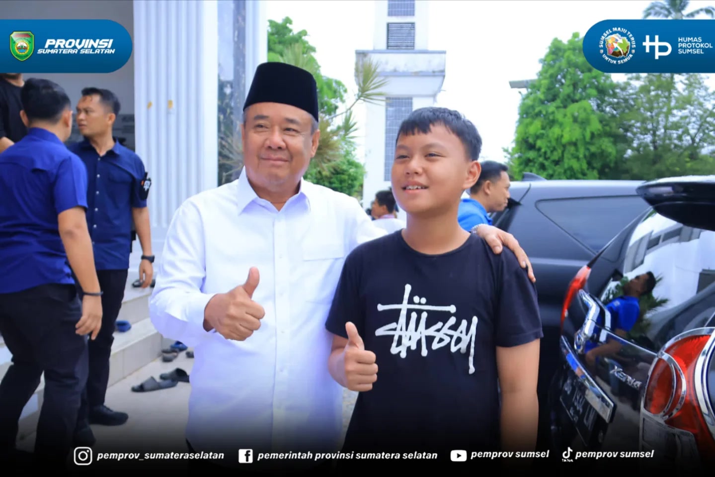 Palembang - Wakil Gubernur Sumsel H. Cik Ujang melaksanakan Safari Sholat Jumat di Masjid Nurhidayah Palembang. Jumat (19/06/2026).