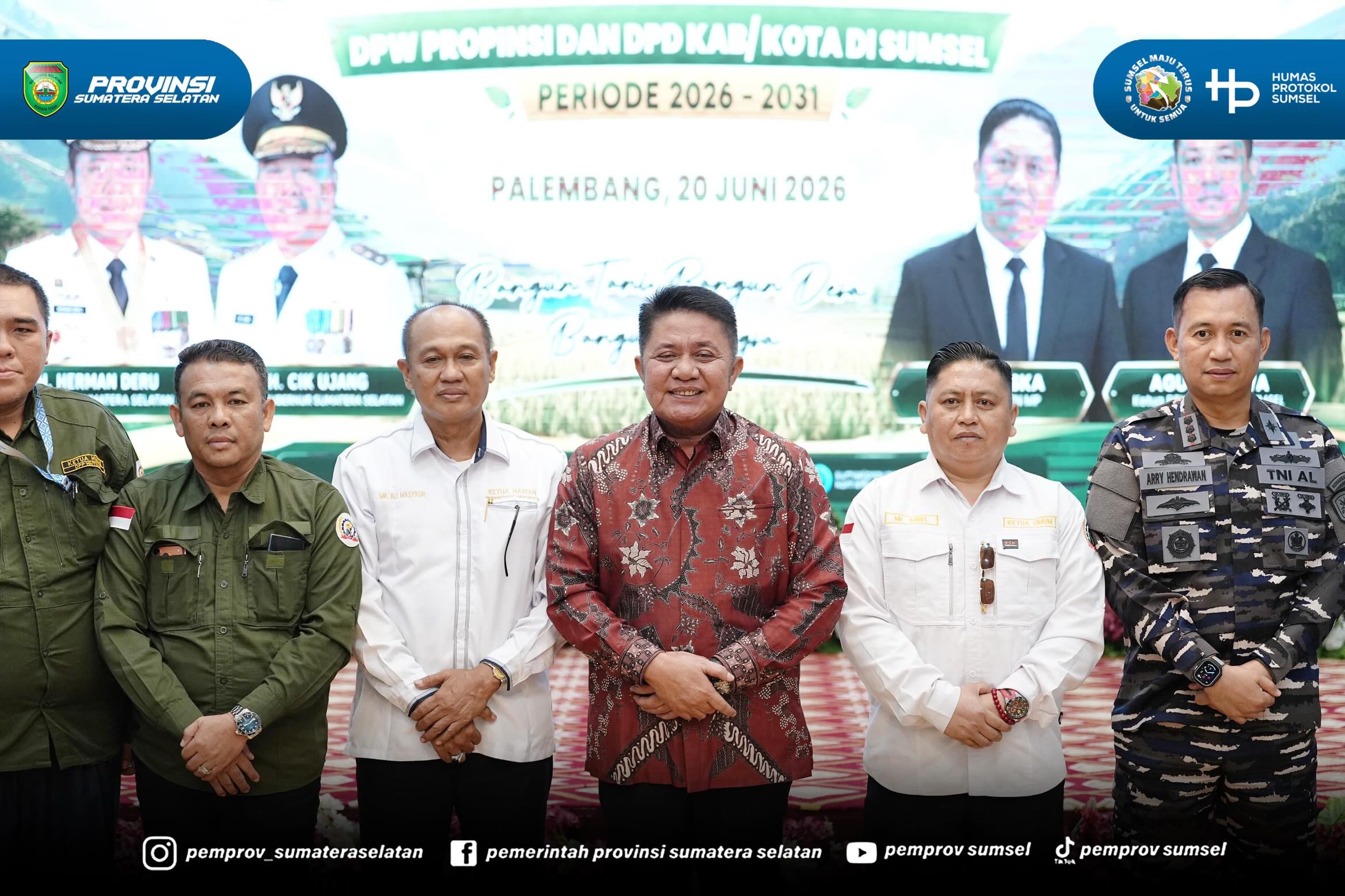 Palembang – Ketua Umum Dewan Pimpinan Pusat (DPP) Himpunan Masyarakat Tani Nusantara Merah Putih (HMTN MP), Asril Naska, secara tegas mengakui Gubernur Sumatera Selatan (Sumsel) Dr. H. Herman Deru Layak disebut sebagai "Gubernur Pangan" Indonesia....