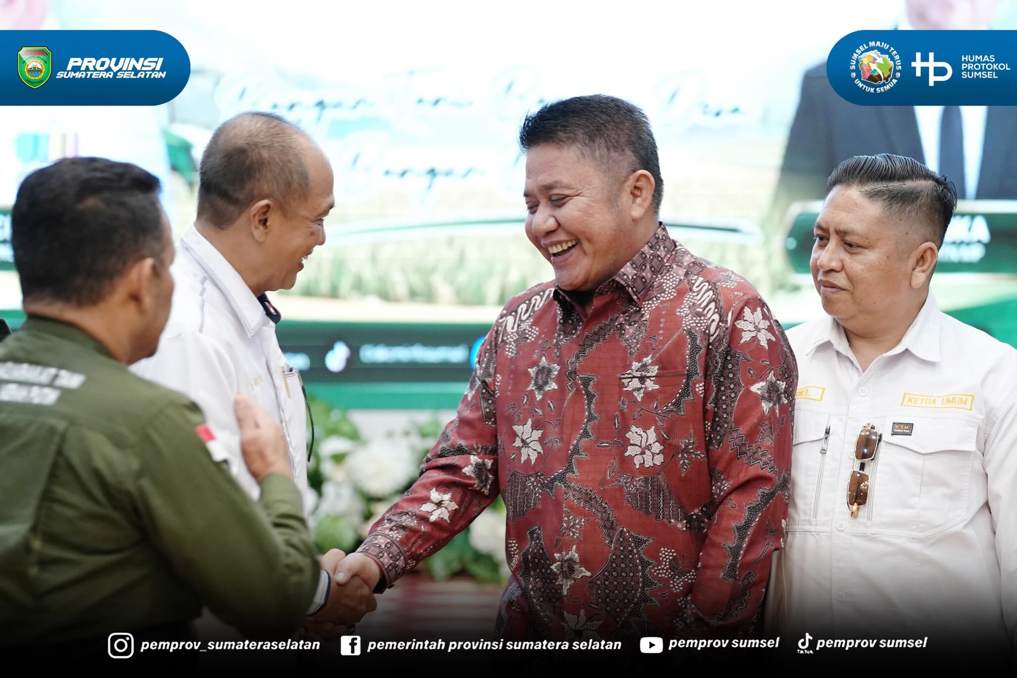 Palembang – Ketua Umum Dewan Pimpinan Pusat (DPP) Himpunan Masyarakat Tani Nusantara Merah Putih (HMTN MP), Asril Naska, secara tegas mengakui Gubernur Sumatera Selatan (Sumsel) Dr. H. Herman Deru Layak disebut sebagai "Gubernur Pangan" Indonesia....