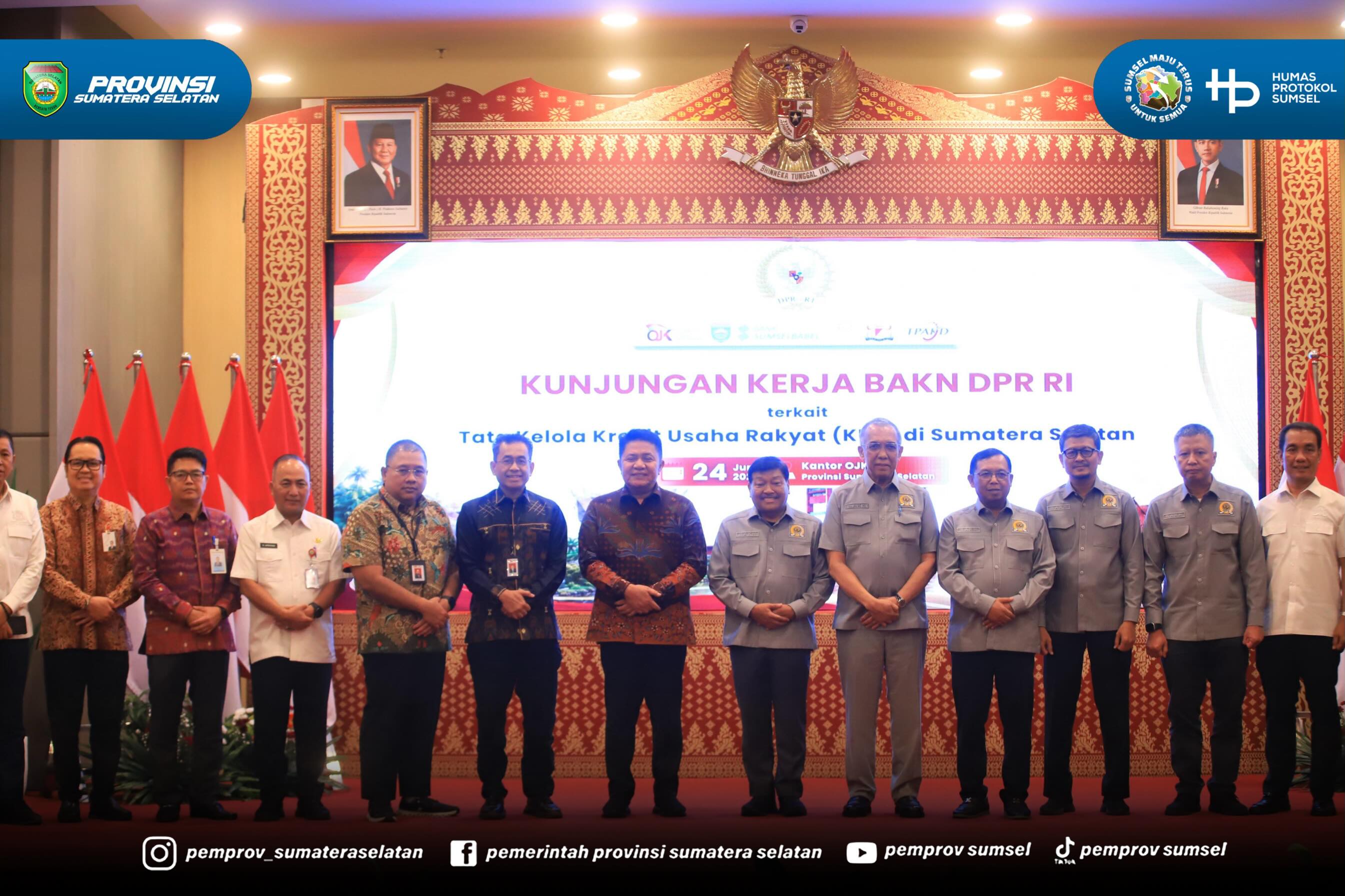 Palembang - Gubernur Sumsel Dr. H. Herman Deru menghadiri Rapat Pertemuan Tim Badan Akuntabilitas Keuangan Negara (BAKN) DPR RI di Palembang.