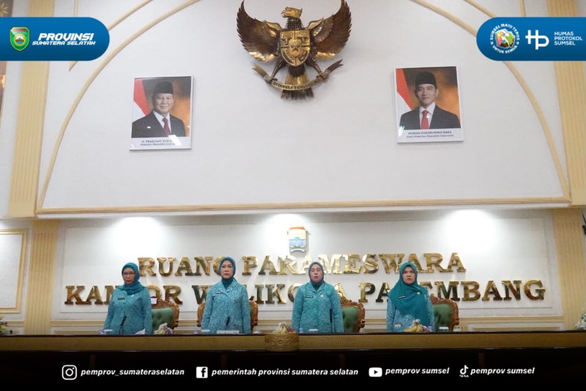 Palembang - Ketua TP PKK sekaligus Ketua Dekranasda Sumsel Feby Deru melakukan kunjungan kerja (kunker) ke kota Palembang, di kantor sekretariat TP PKK Palembang, Kamis (25/06/26).