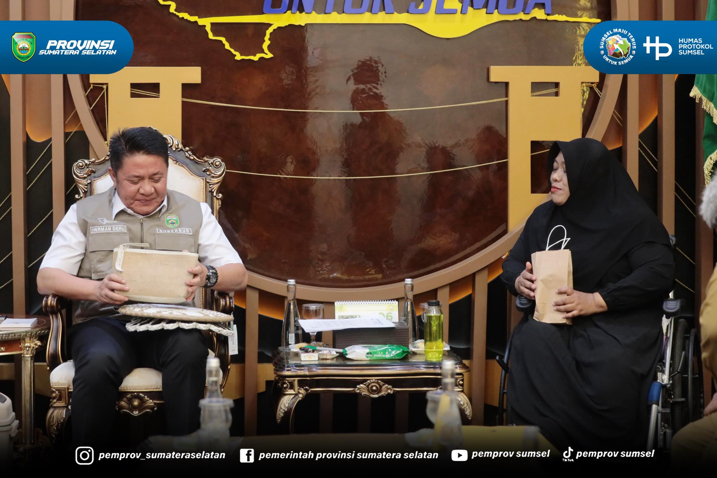 PALEMBANG – Gubernur Sumatera Selatan (Sumsel) H. Herman Deru menerima audiensi Pengurus Yayasan Sharing Disability Indonesia (YSDI) Sumsel dalam rangka silaturahmi sekaligus membahas pengembangan ekosistem produk penyandang disabilitas di Sumsel,...