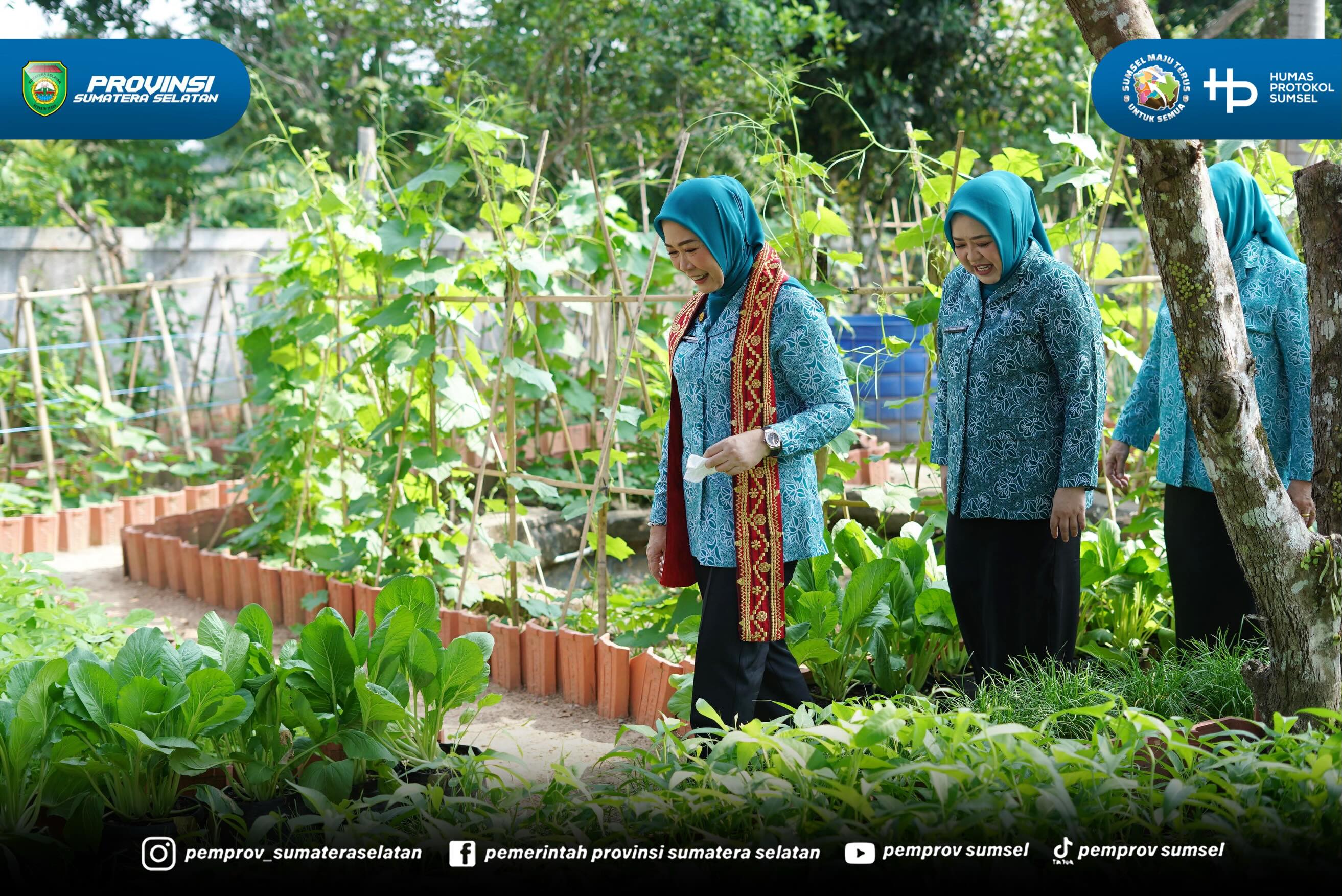 Ketua TP PKK Sumsel Feby Deru meninjau kantor Sekretariat Dekranasda OKU Selatan, Selasa (30/06/26).