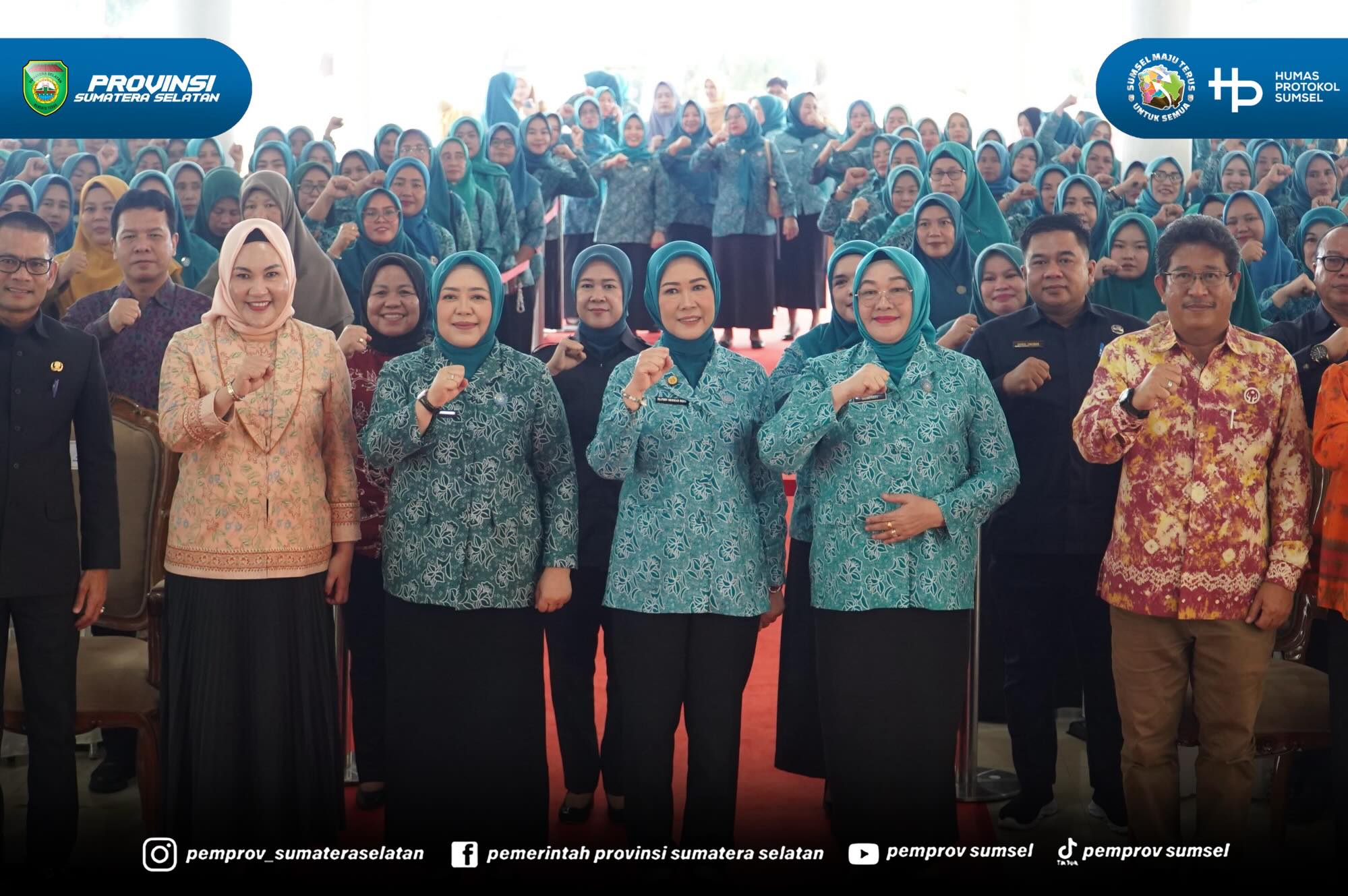 Muara Dua, OKU Selatan - Kunjungan kerja Ketua TP PKK Sumsel Feby Deru ke Kabupaten OKU Selatan, Selasa (30/06/26), menjadi suntikan semangat bagi kader PKK di tingkat kelurahan hingga kecamatan.