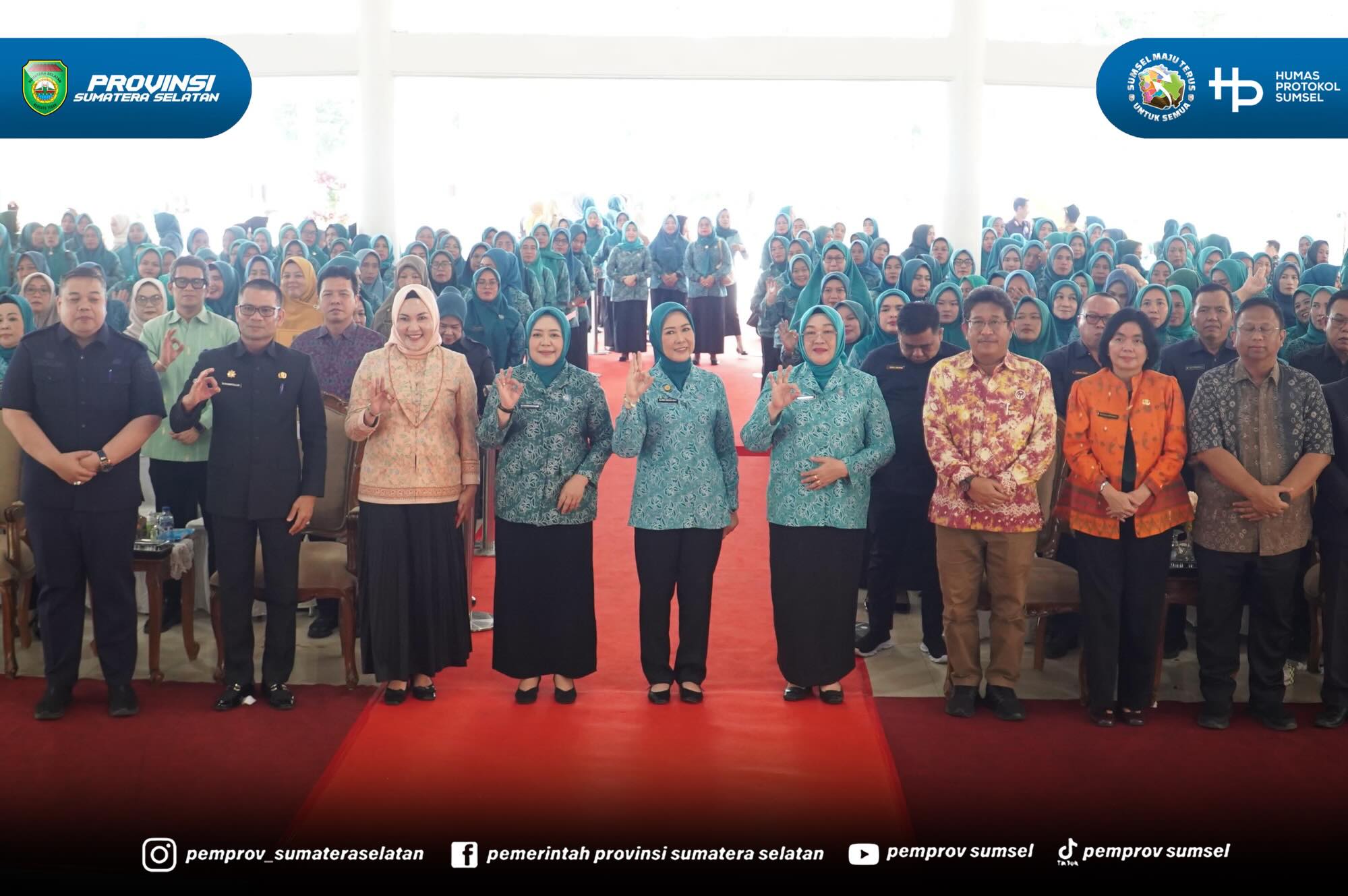 Muara Dua, OKU Selatan - Kunjungan kerja Ketua TP PKK Sumsel Feby Deru ke Kabupaten OKU Selatan, Selasa (30/06/26), menjadi suntikan semangat bagi kader PKK di tingkat kelurahan hingga kecamatan.