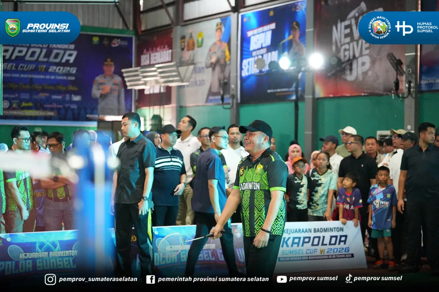 Palembang – Gubernur Sumatera Selatan (Sumsel) Dr. H. Herman Deru mengapresiasi penyelenggaraan Kejuaraan Kapolda Sumsel Cup VI 2026 yang digelar Polda Sumsel selama tujuh hari, mulai 4 hingga 10 Juli 2026. Kejuaraan tersebut merupakan rangkaian p...
