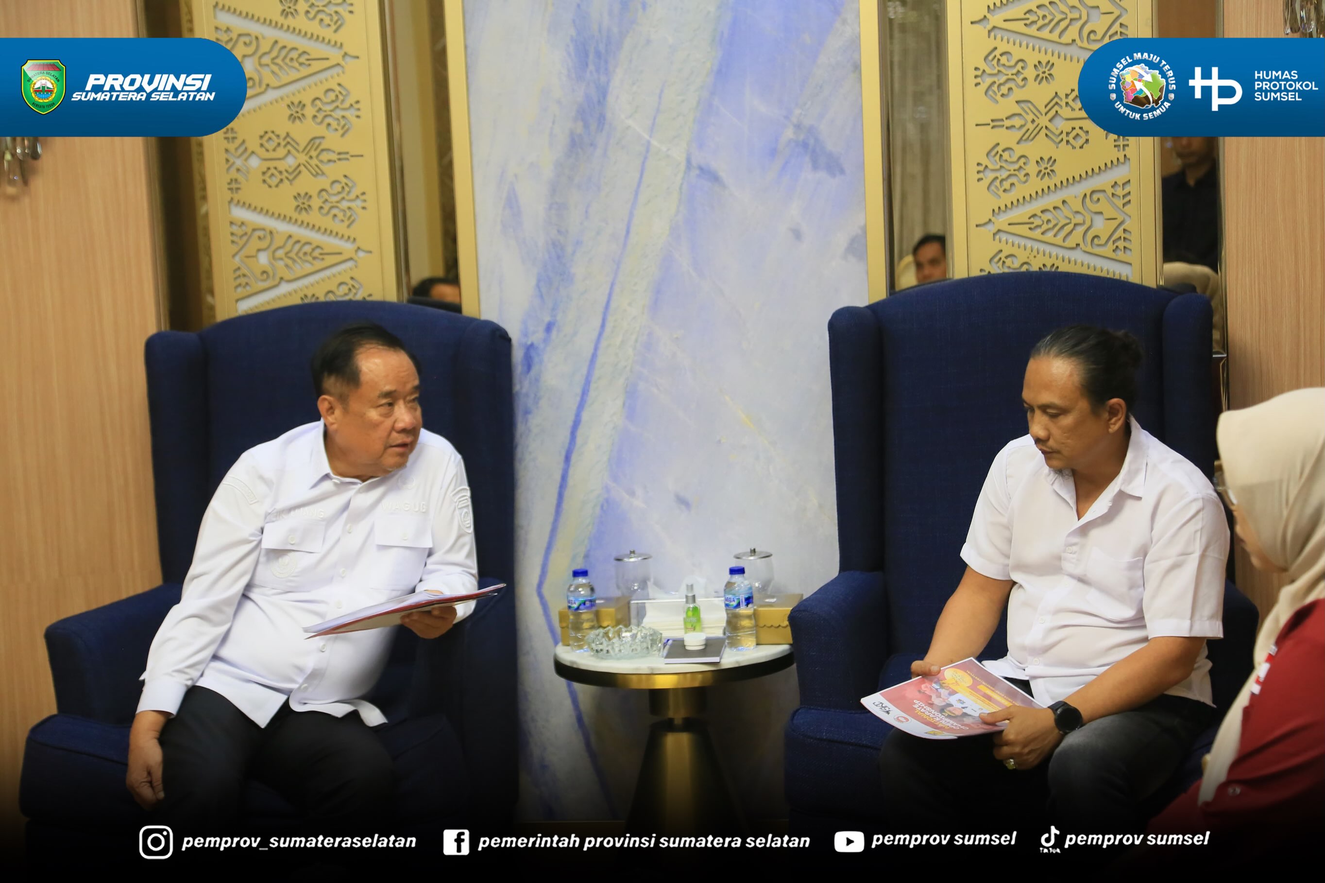 Palembang - Wakil Gubernur Sumsel H. Cik Ujang menerima Pengurus Provinsi Shiroite Sumsel dalam rangka Silaturahmi dan membahas Piagam Penghargaan pada Event SKC Karate Nation Championship IV 2026 di Ruang Tamu Wakil Gubernur Sumsel. Selasa (7/7/2...