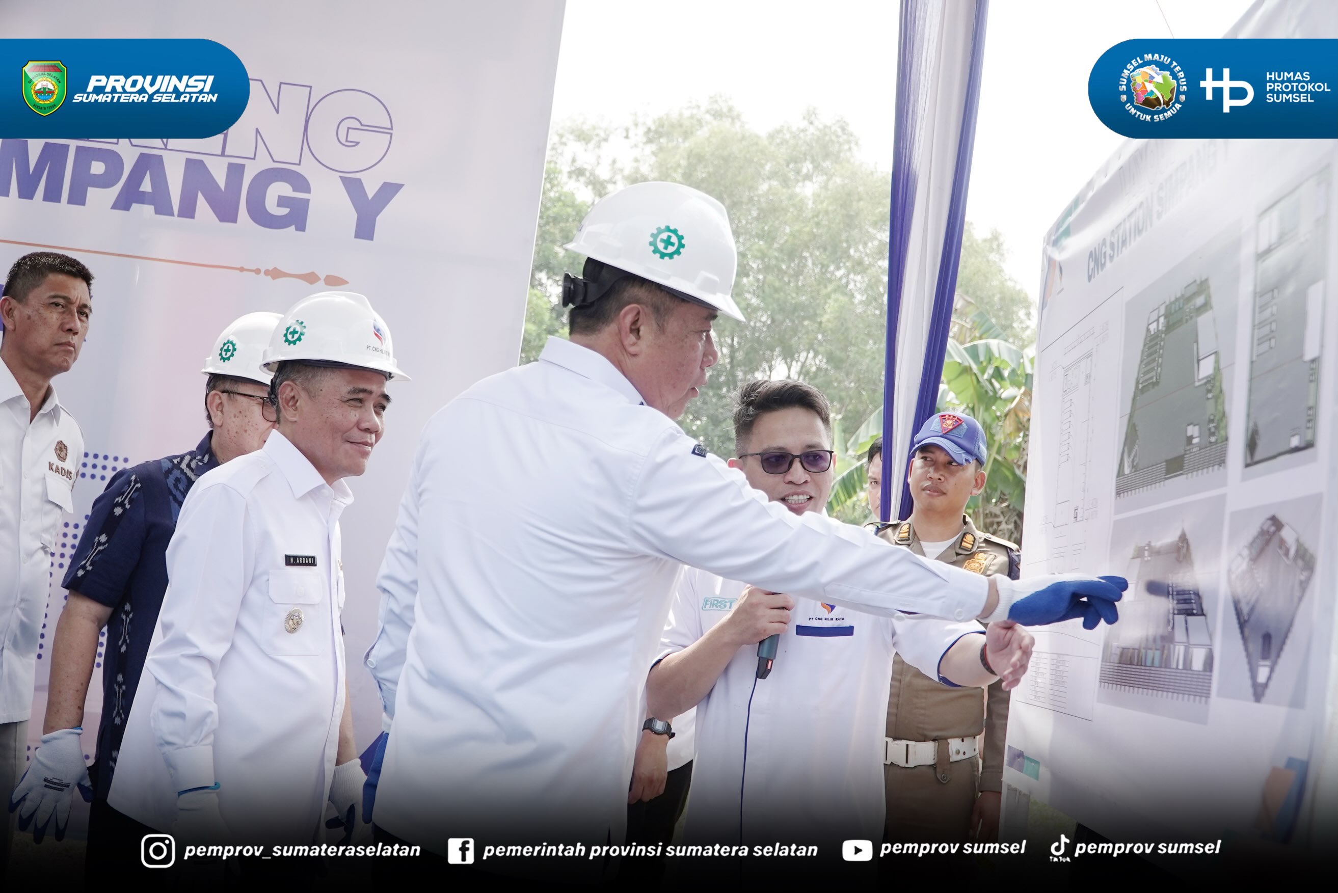 Ogan Ilir – Wakil Gubernur Sumatera Selatan H. Cik Ujang menghadiri sekaligus melakukan groundbreaking pembangunan CNG Station Simpang Y yang dirangkaikan dengan tasyakuran Hari Ulang Tahun ke-17 PT CNG Hilir Raya di Simpang Y, Kecamatan Indralaya...