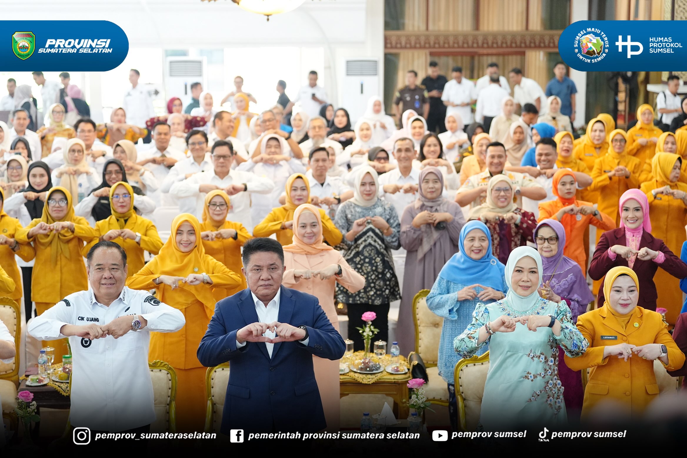 Palembang - Kepengurusan Badan Kerjasama Organisasi Wanita (BKOW) Sumatera Selatan Masa Bakti 2026-2030 resmi dikukuhkan.