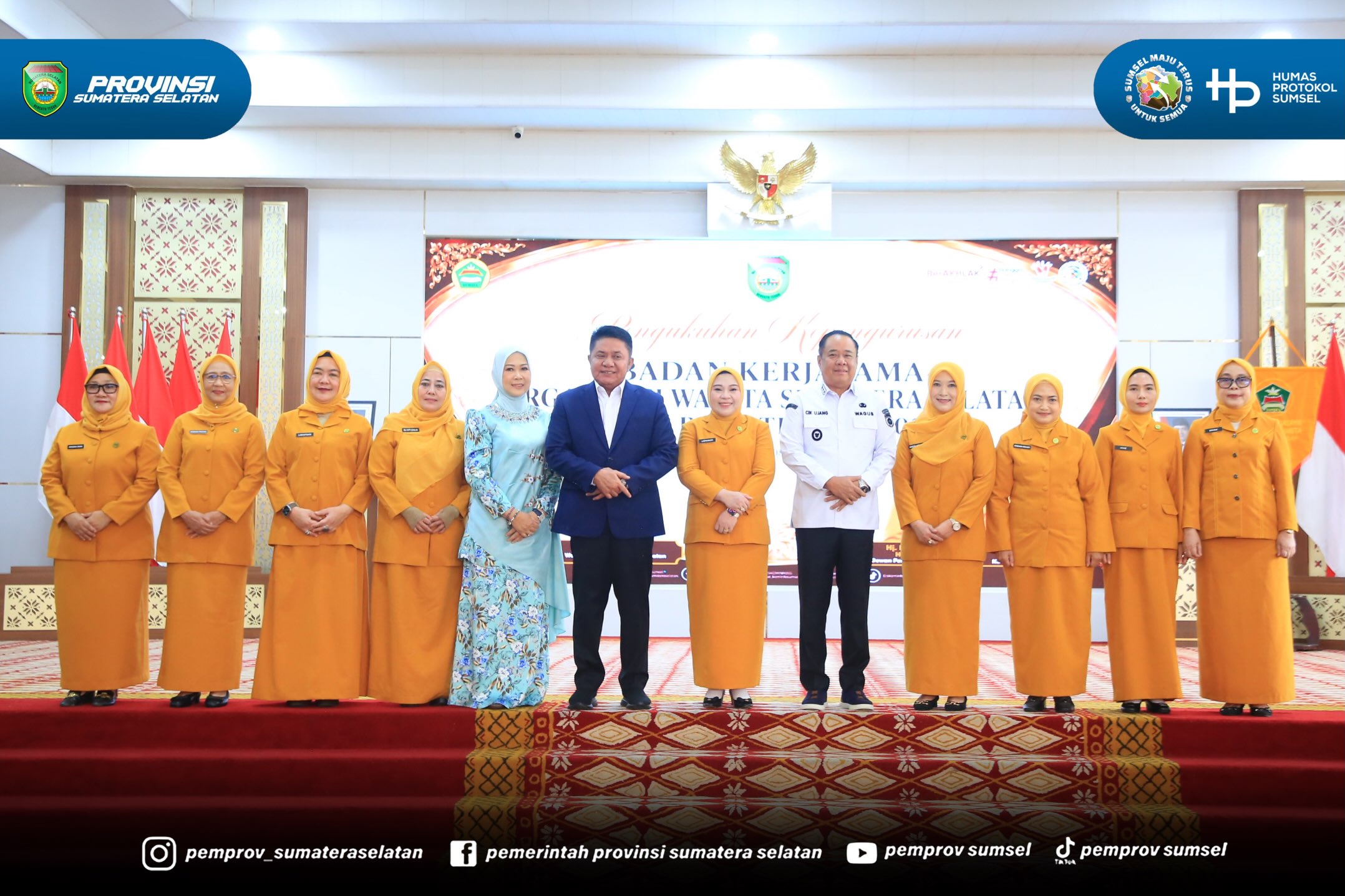 Palembang - Kepengurusan Badan Kerjasama Organisasi Wanita (BKOW) Sumatera Selatan Masa Bakti 2026-2030 resmi dikukuhkan.