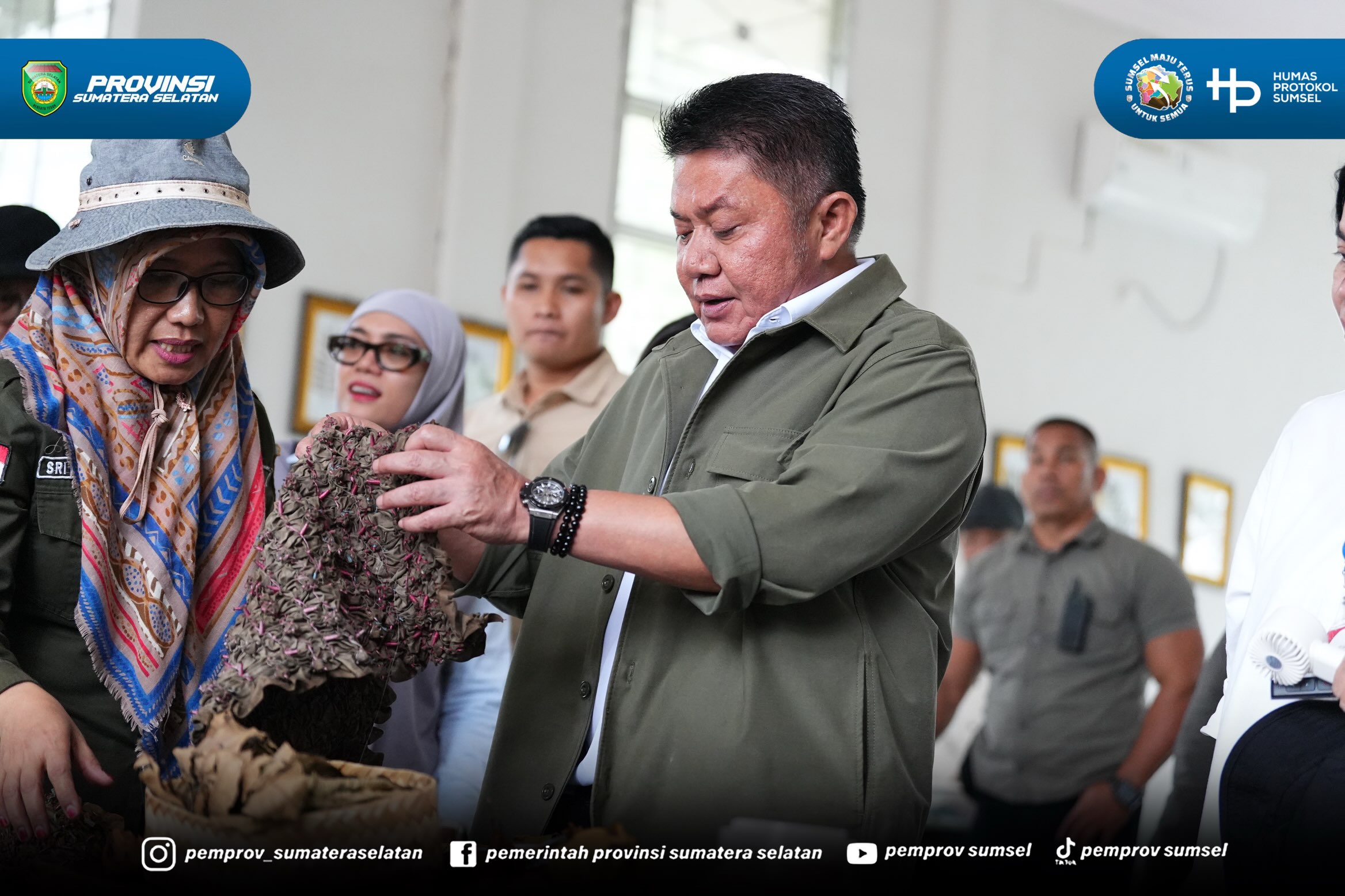 Gubernur Sumsel Herman Deru melaksanakan kunjungan kerja ke Kebun Raya Sriwijaya, yang berlokasi di Ogan Ilir, Kamis (09/07/26).