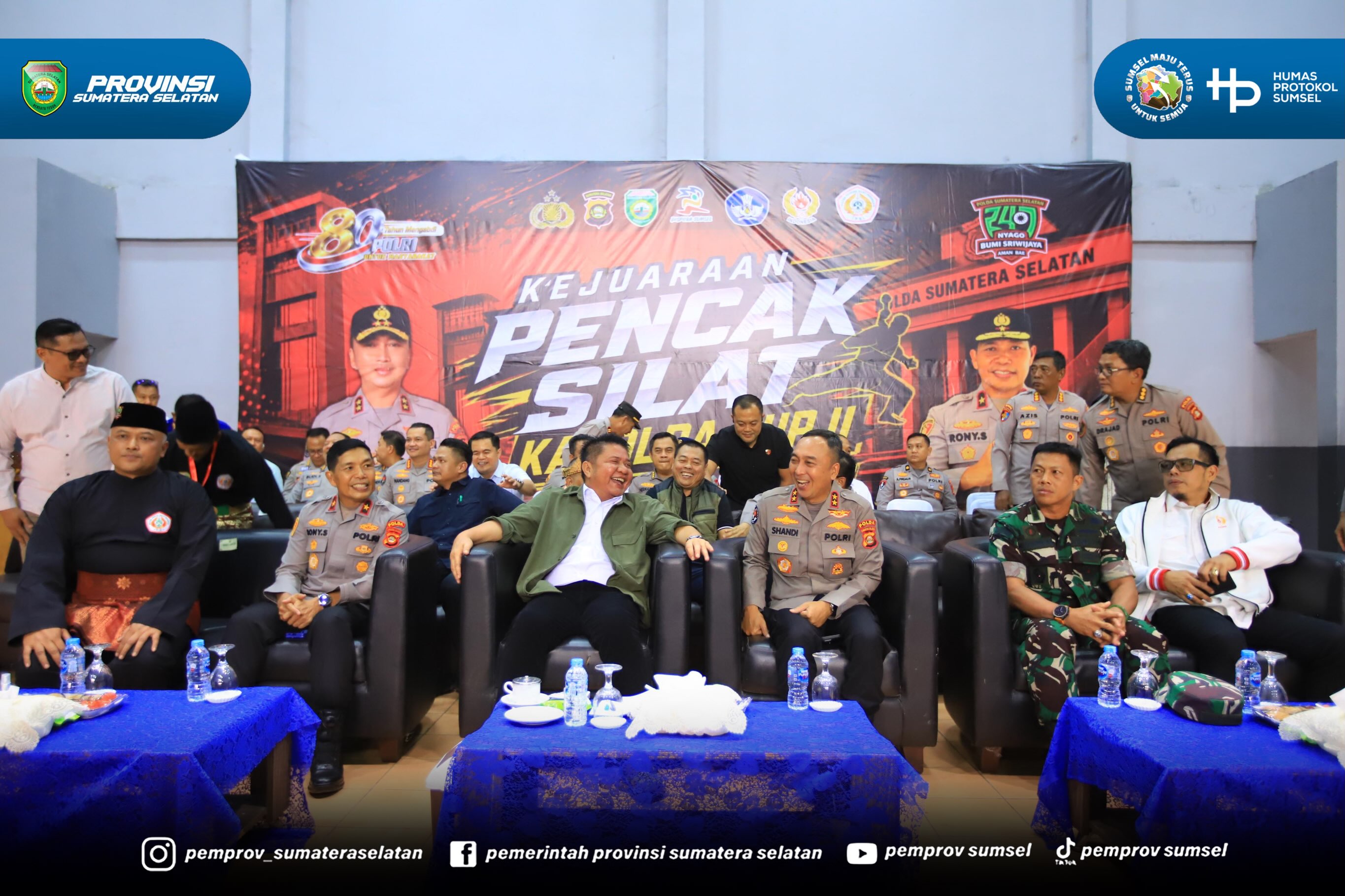 Palembang – Gubernur Sumatera Selatan Dr. H. Herman Deru mengapresiasi inisiatif Kapolda Sumsel yang menggelar Kejuaraan Pencak Silat Kapolda Cup II Sumsel Tahun 2026 di GOR Dempo, Jakabaring, Palembang, Kamis (9/7/2026). Menurutnya, ajang tersebu...