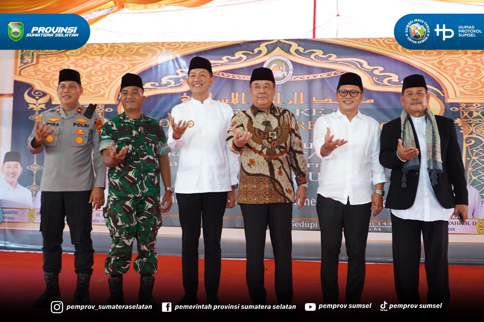 Pali - Wakil Gubernur Sumatera Selatan H. Cik Ujang menghadiri Haflah Akhirussanah sekaligus memperingati Hari Lahir Ponpes Al Rozi Desa Sedupi Kecamatan Tanah Abang Kabupaten Pali. Kamis (09/06/2026).