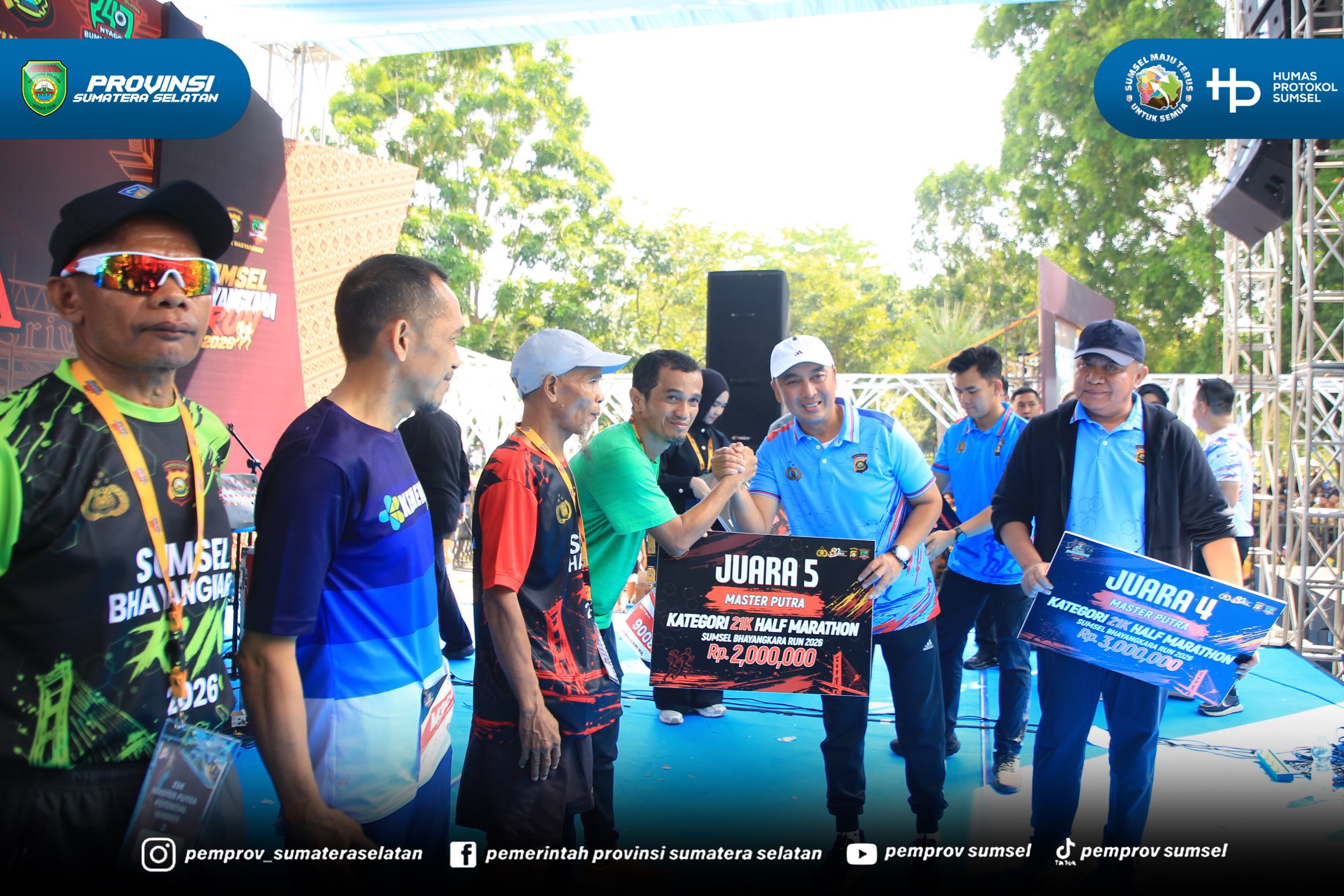 Palembang – Gubernur Sumatera Selatan (Sumsel), Dr. H. Herman Deru, menghadiri kegiatan Sumsel Bhayangkara Run 2026 yang digelar di Stadion Gelora Sriwijaya, Jakabaring Sport City, Minggu (12/7/2026).