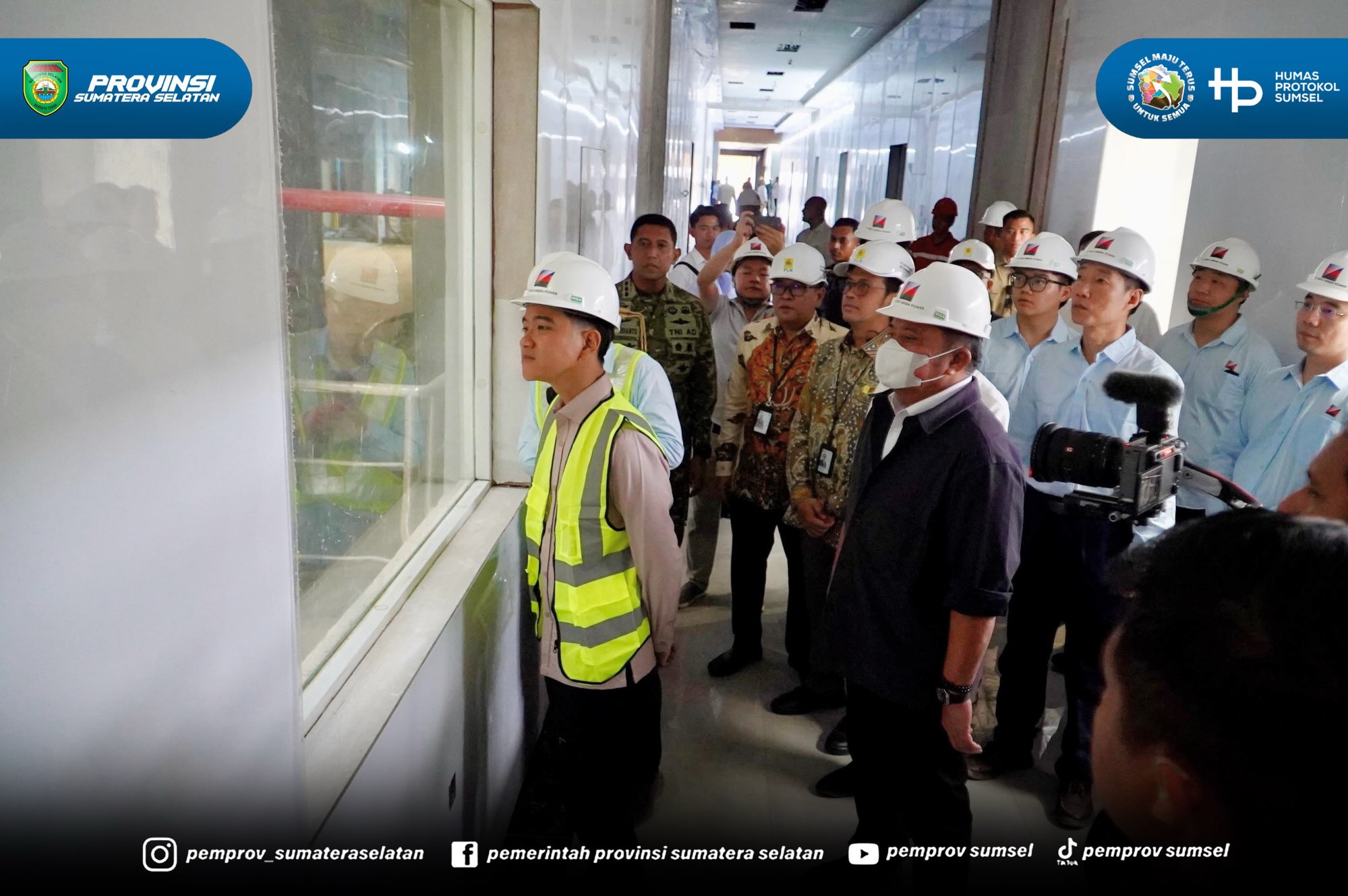 Berikutnya, Gubernur Sumsel H. Herman Deru mendampingi kunjungan kerja Wakil Presiden Gibran Rakabuming Raka meninjau Pengolahan Sampah Menjadi Energi Listrik (PSEL) di Kramasan, Kamis (16/07/26).