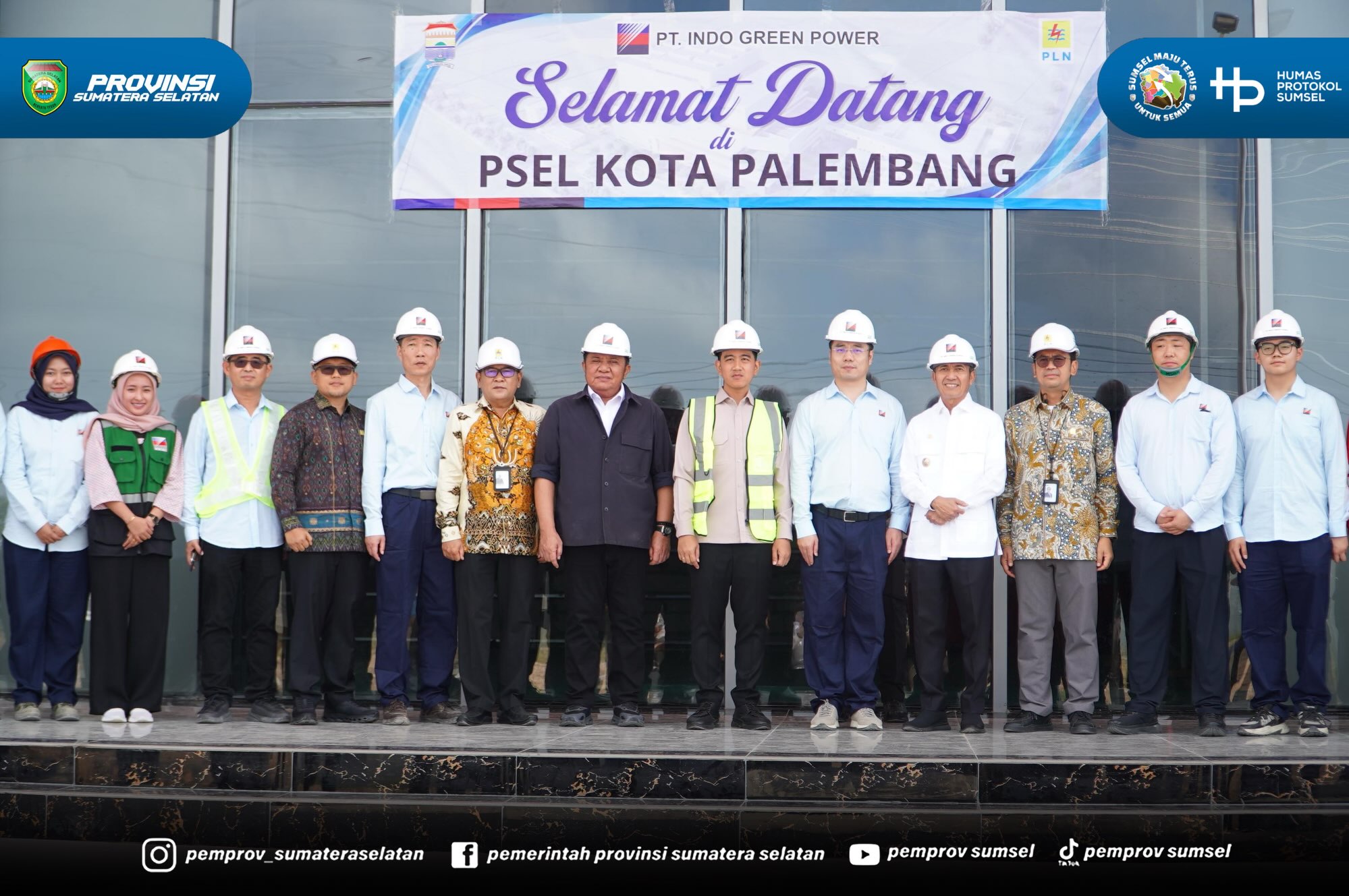 Berikutnya, Gubernur Sumsel H. Herman Deru mendampingi kunjungan kerja Wakil Presiden Gibran Rakabuming Raka meninjau Pengolahan Sampah Menjadi Energi Listrik (PSEL) di Kramasan, Kamis (16/07/26).