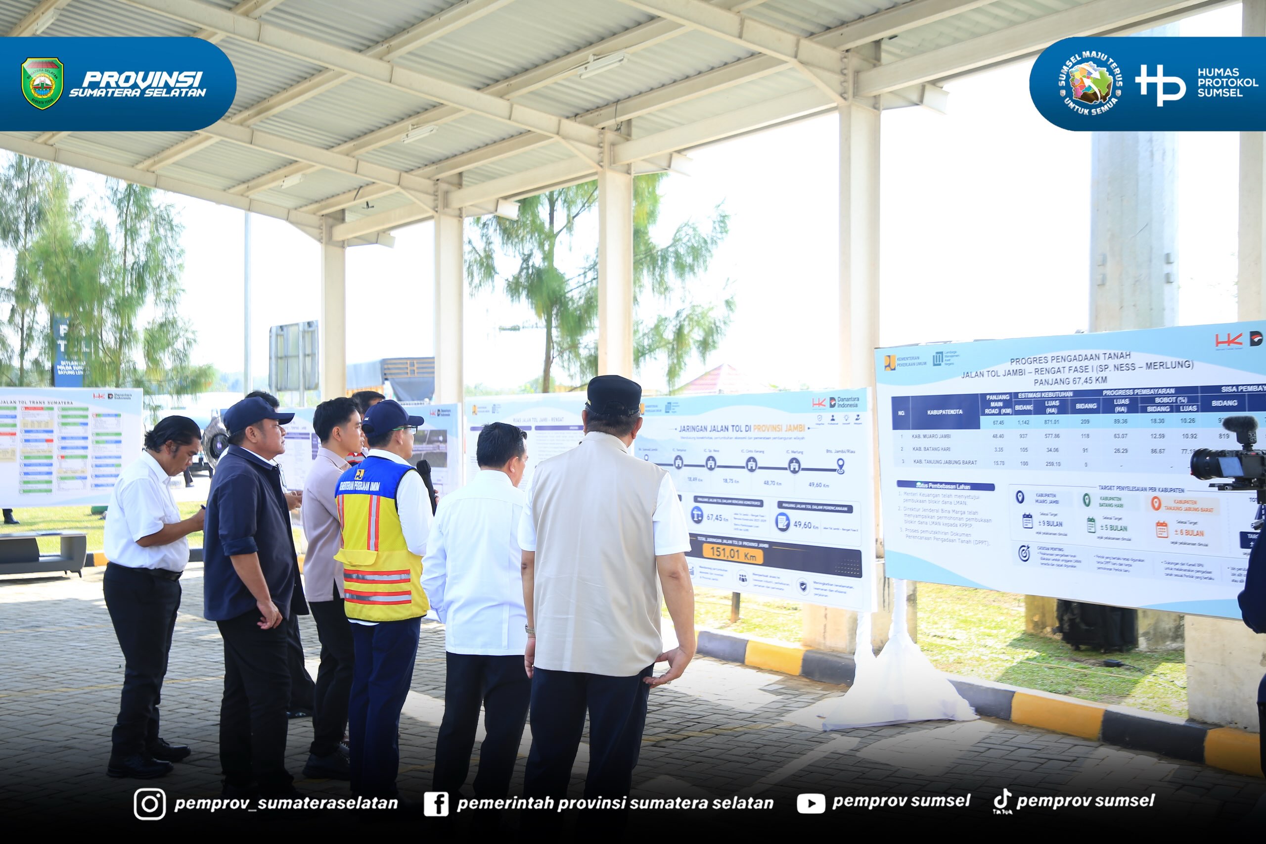 Musi Banyuasin - Wakil Presiden RI, Gibran Rakabuming Raka, melakukan peninjauan langsung ke Plaza Tol Bayung Lincir, Kabupaten Musi Banyuasin, Sumatera Selatan, Kamis (16/07/26).