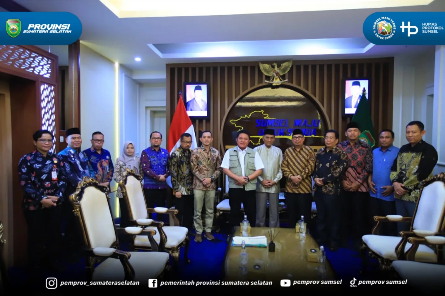 PALEMBANG – Gubernur Provinsi Sumatera Selatan (Sumsel), H. Herman Deru, menerima kunjungan audiensi dari Pimpinan Pusat (PP) Muhammadiyah di Ruang Rapat Gubernur, Jumat (17/7/2026).