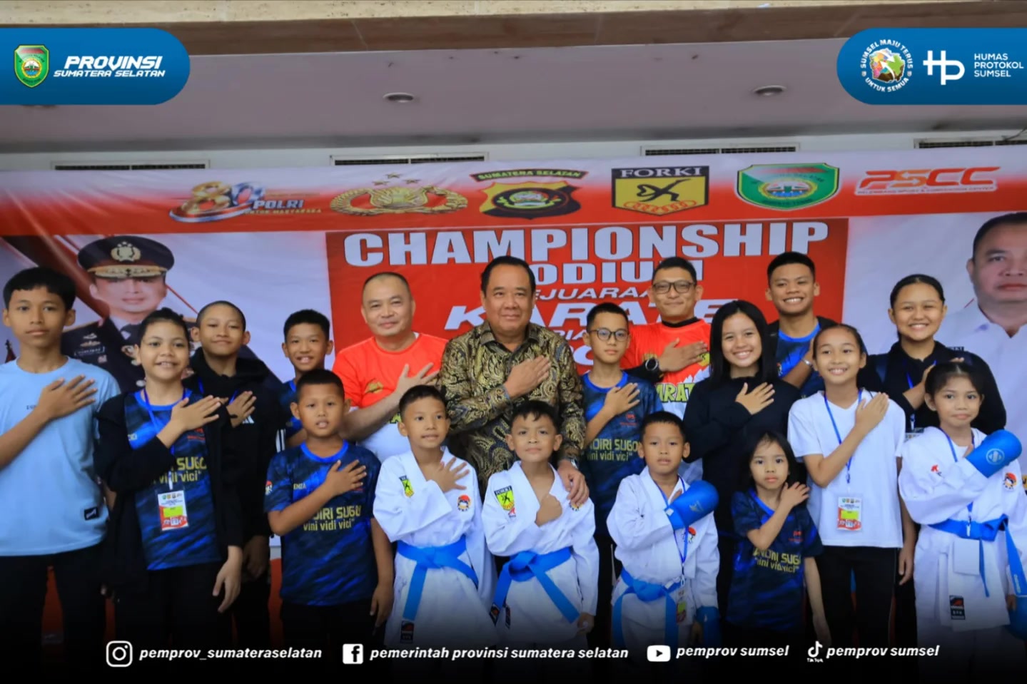 PALEMBANG – Wakil Gubernur Sumatera Selatan (Wagub Sumsel) H. Cik Ujang secara resmi membuka Kejuaraan Karate Piala Kapolda Sumsel Tahun 2026 di GOR Palembang Sport and Convention Center (PSCC), Sabtu (18/7/2026).