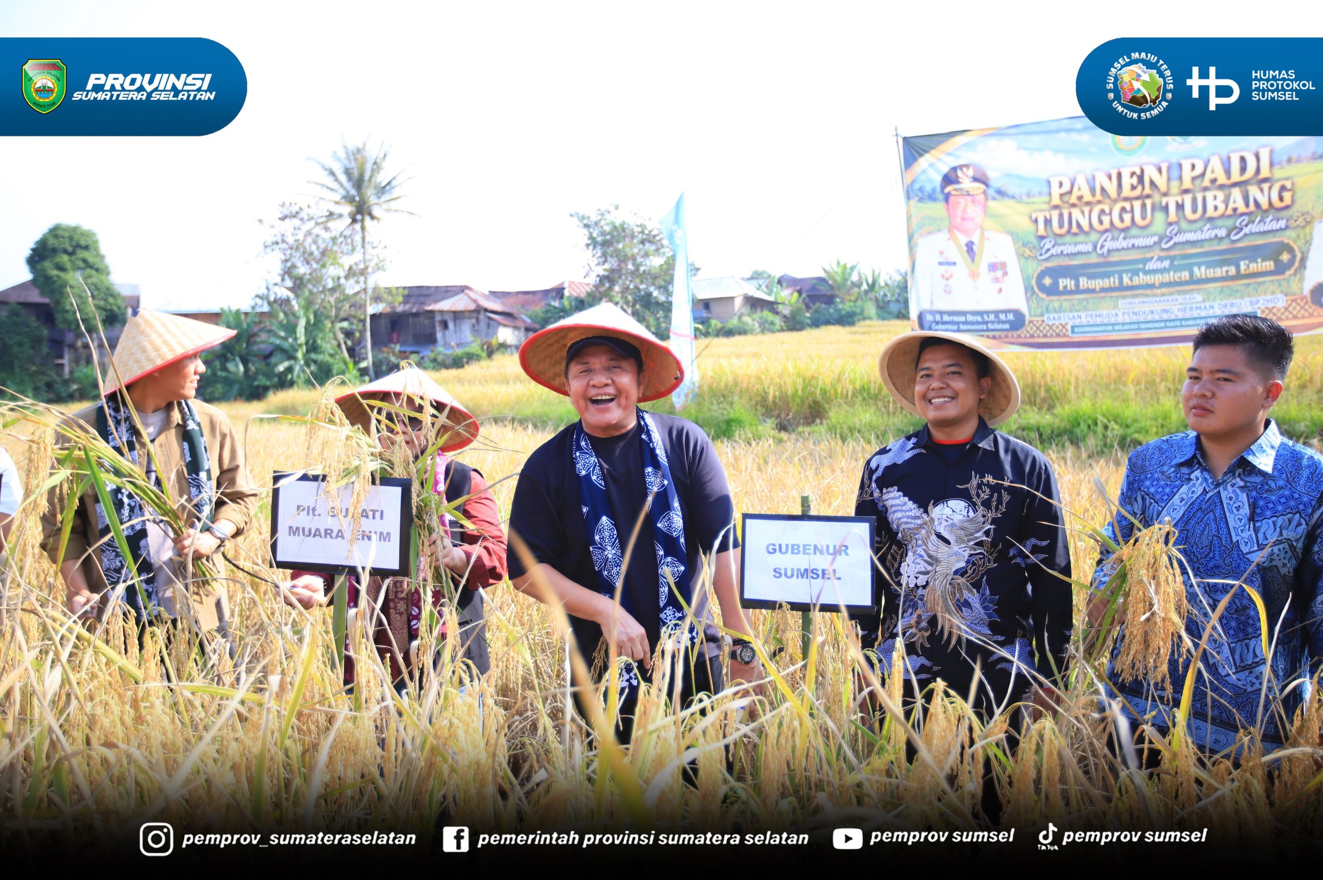 Muara Enim – Gubernur Sumatera Selatan (Sumsel) Dr. H. Herman Deru mendorong peningkatan produktivitas padi varietas khas Semende, Kabupaten Muara Enim, melalui inovasi teknologi pertanian. Salah satu upaya yang didorong adalah memperpendek masa t...