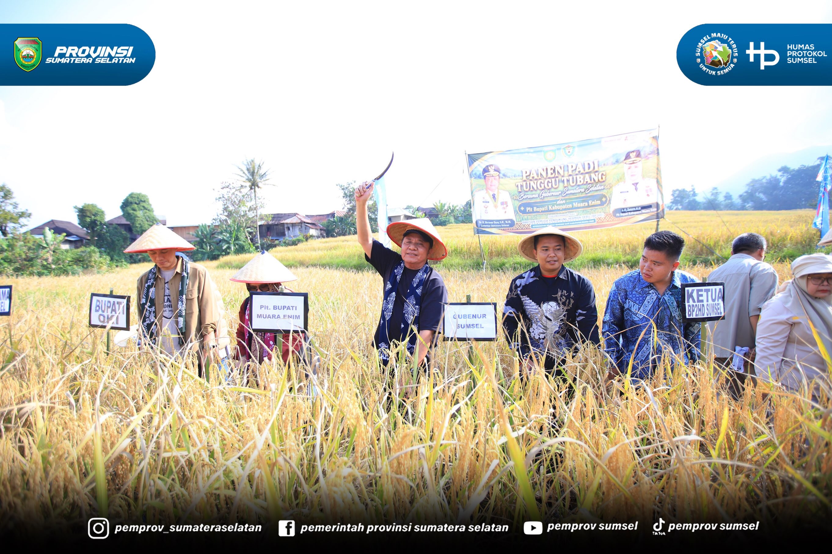 Muara Enim – Gubernur Sumatera Selatan (Sumsel) Dr. H. Herman Deru mendorong peningkatan produktivitas padi varietas khas Semende, Kabupaten Muara Enim, melalui inovasi teknologi pertanian. Salah satu upaya yang didorong adalah memperpendek masa t...