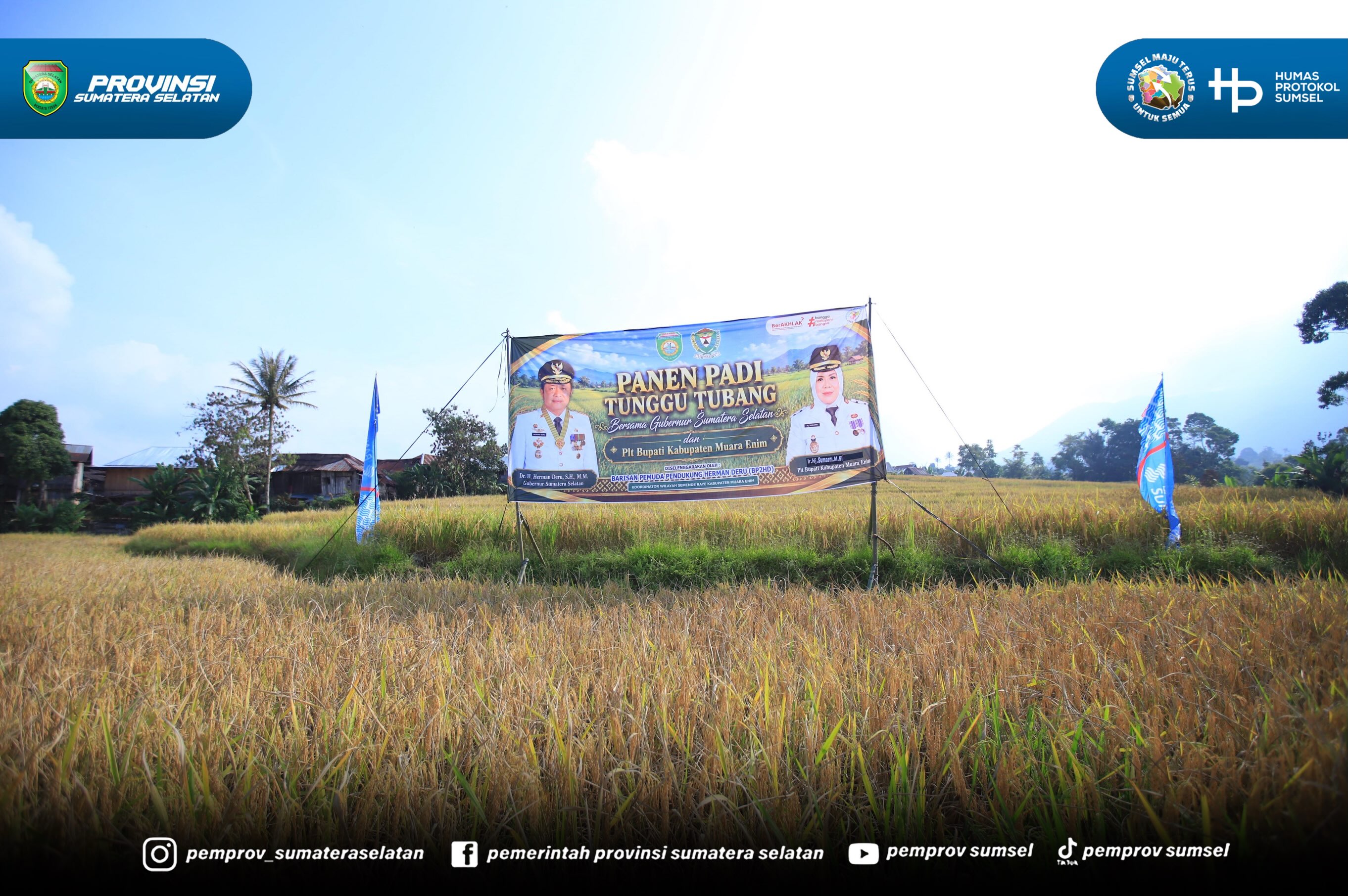 Muara Enim – Gubernur Sumatera Selatan (Sumsel) Dr. H. Herman Deru mendorong peningkatan produktivitas padi varietas khas Semende, Kabupaten Muara Enim, melalui inovasi teknologi pertanian. Salah satu upaya yang didorong adalah memperpendek masa t...