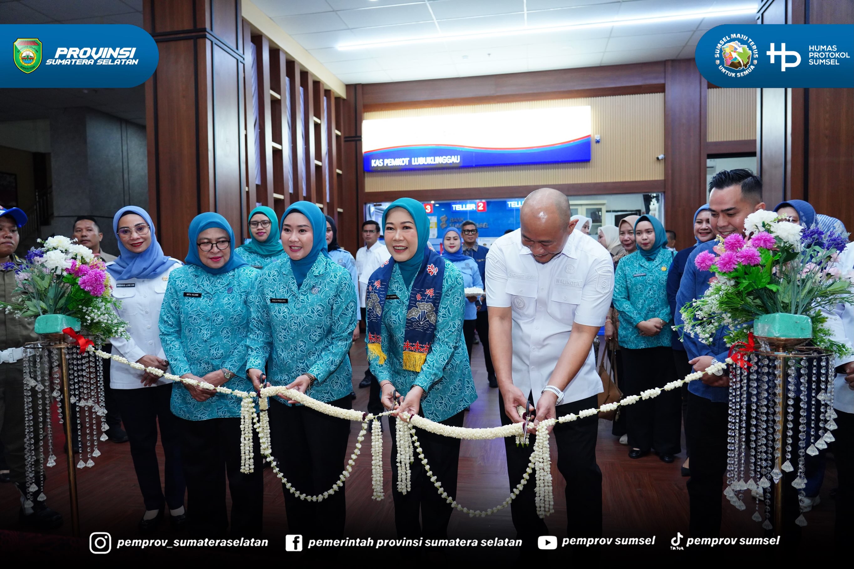 Lubuk Linggau - Ketua TP PKK Sumsel Feby Deru melakukan kunjungan kerja ke TP PKK Kota Lubuk Linggau, Rabu (22/07/26).
