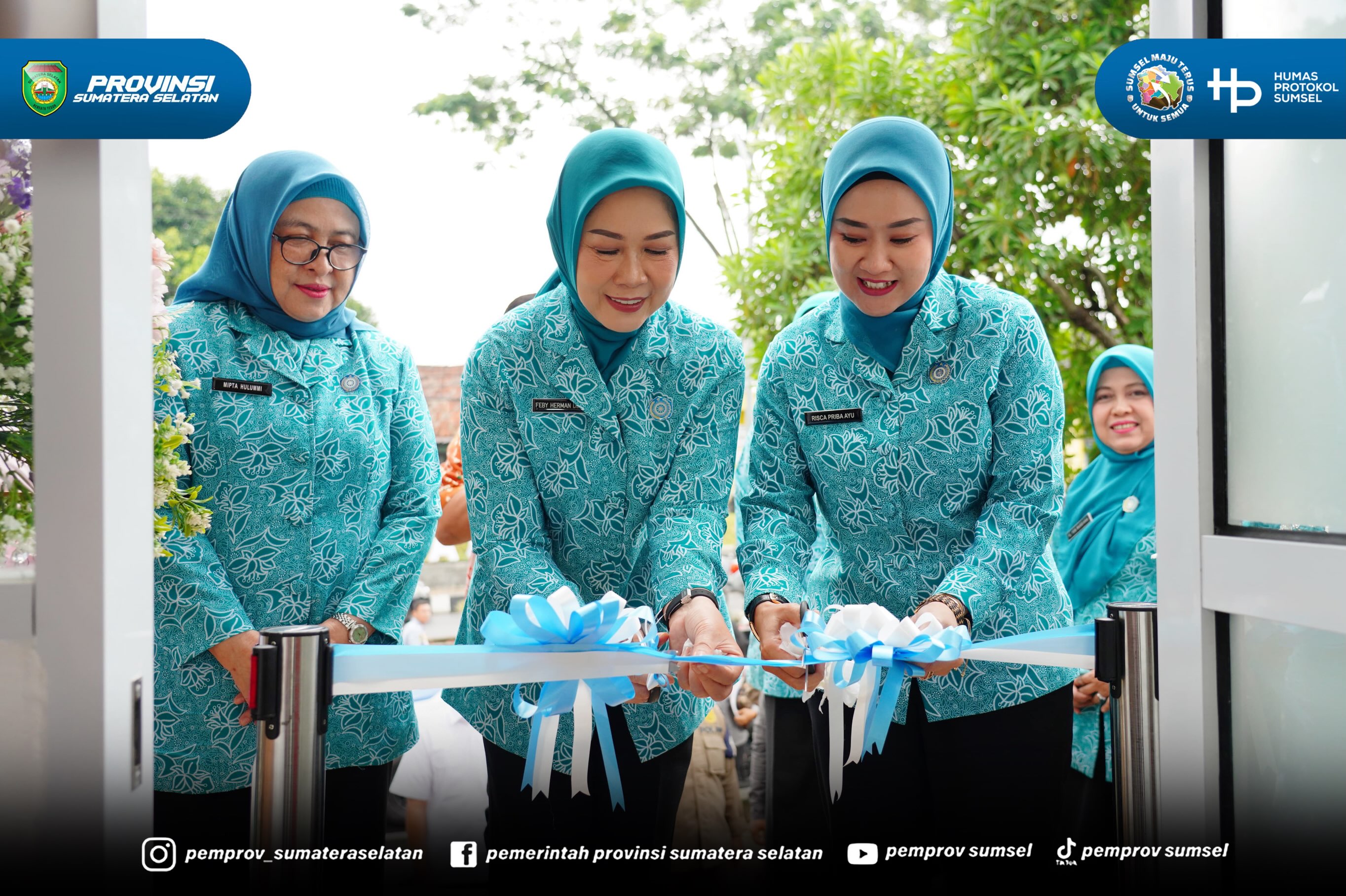 Lubuk Linggau - Ketua TP PKK Sumsel, Feby Deru meresmikan Warung PKK Kota Lubuk Linggau, Rabu (22/07/26).