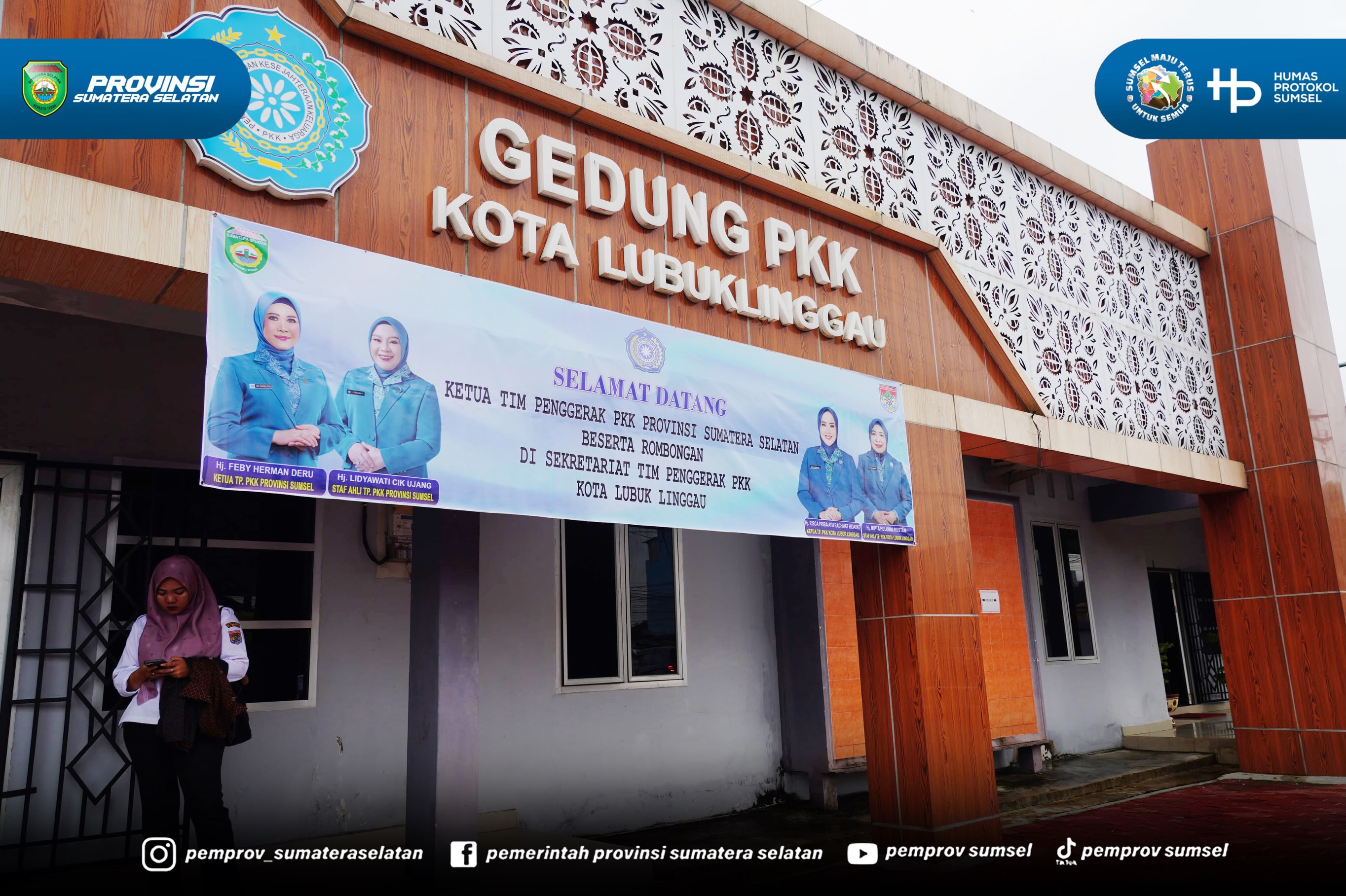 Lubuk Linggau - Ketua TP PKK Sumsel, Feby Deru meresmikan Warung PKK Kota Lubuk Linggau, Rabu (22/07/26).