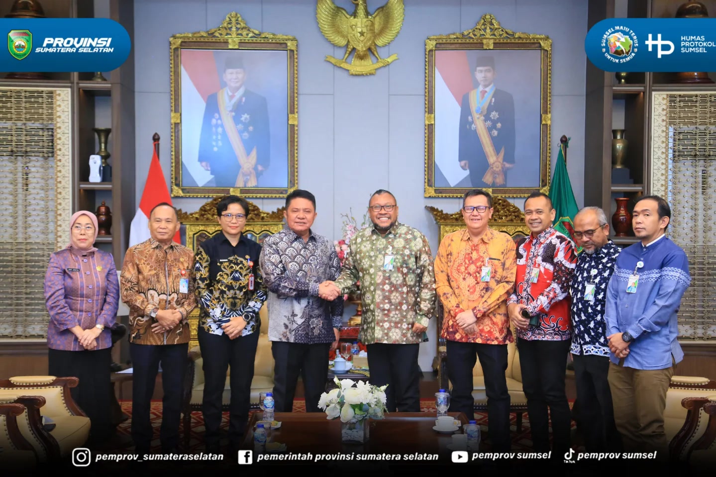 PALEMBANG — Gubernur Provinsi Sumatera Selatan (Sumsel), H. Herman Deru, menerima kunjungan silaturahmi Kepala Kantor Wilayah BPJS Ketenagakerjaan Sumatera Bagian Selatan (Sumbagsel) yang baru, Kuncoro Budi Winarno, beserta jajaran di Griya Agung,...