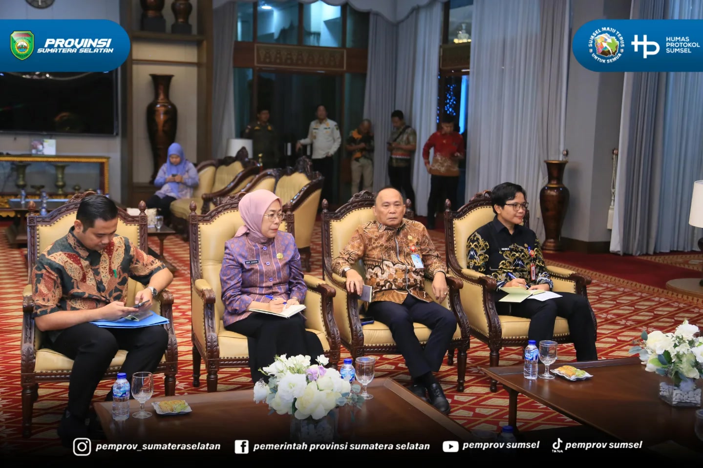 PALEMBANG — Gubernur Provinsi Sumatera Selatan (Sumsel), H. Herman Deru, menerima kunjungan silaturahmi Kepala Kantor Wilayah BPJS Ketenagakerjaan Sumatera Bagian Selatan (Sumbagsel) yang baru, Kuncoro Budi Winarno, beserta jajaran di Griya Agung,...