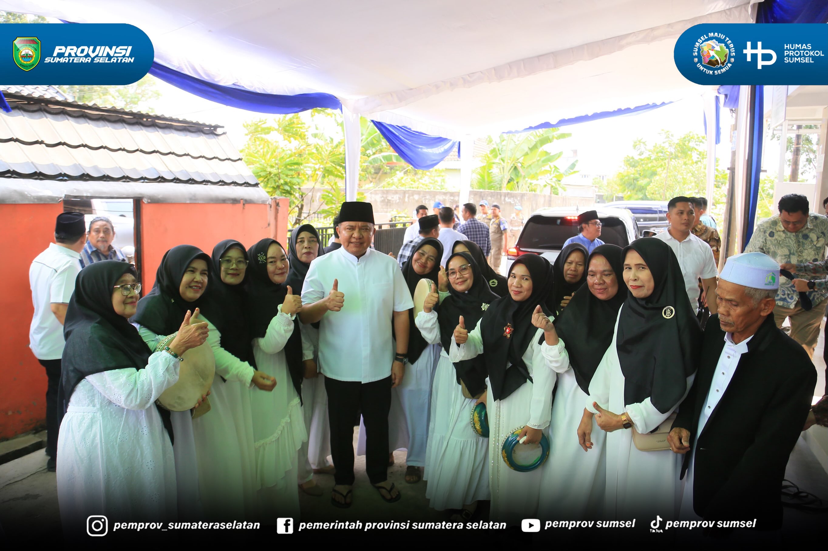Palembang - Gubernur Sumatera Selatan H. Herman Deru melaksanakan safari Sholat Jumat sekaligus meresmikan Masjid Al-Kautsar di Jl. Harapan Kecamatan Sukarami Palembang. Jumat (24/07/2026).