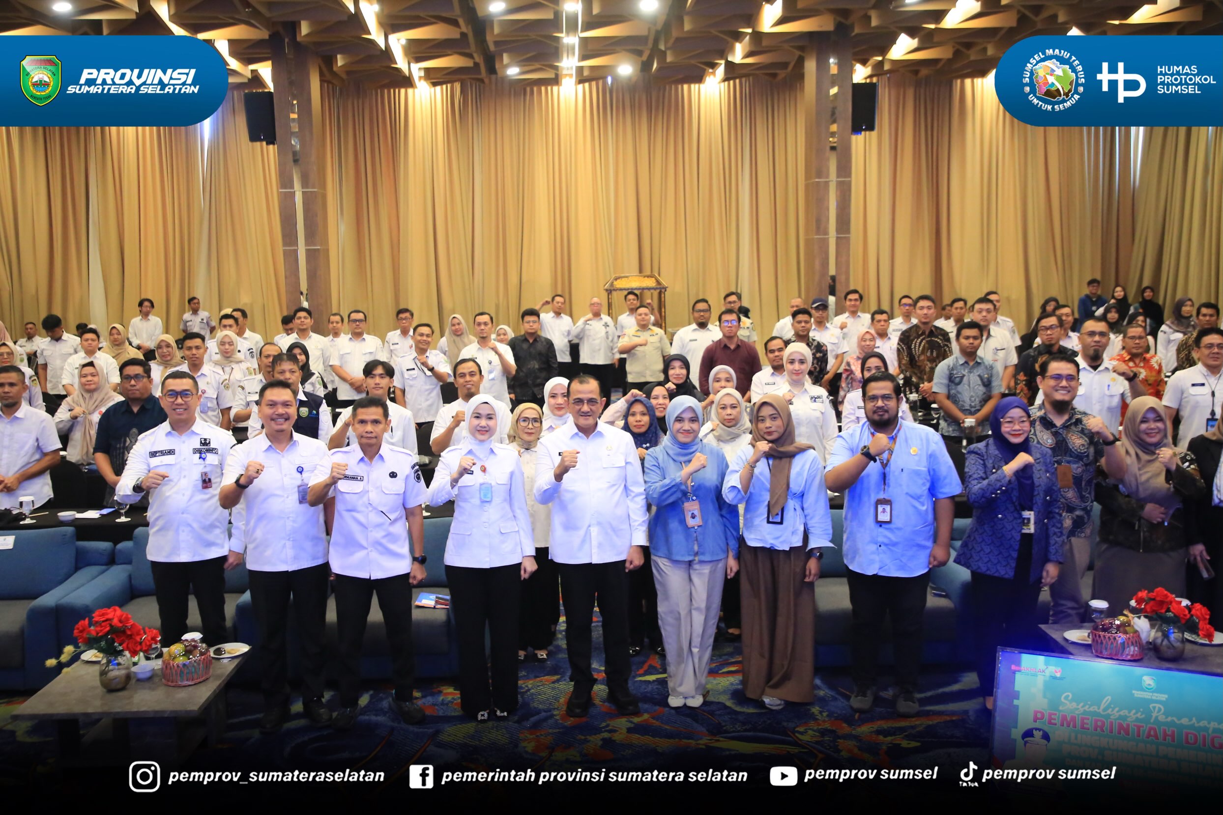 PALEMBANG – Sekretaris Daerah Provinsi Sumatera Selatan (Sumsel) Dr. Drs. H. Edward Candra, M.H. membuka Sosialisasi Penerapan Pemerintah Digital yang digelar di Hotel Aston Palembang, Rabu (29/7/2026). Kegiatan tersebut diikuti oleh perwakilan Di...